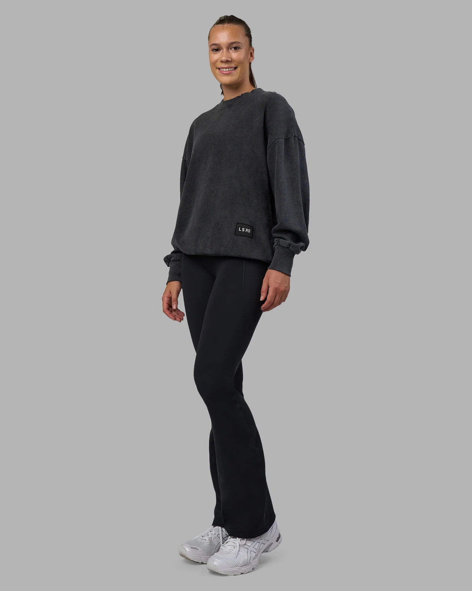 Segmented Oversized Sweater - Black Washed 8 Segmented Oversized Sweater - Black Washed