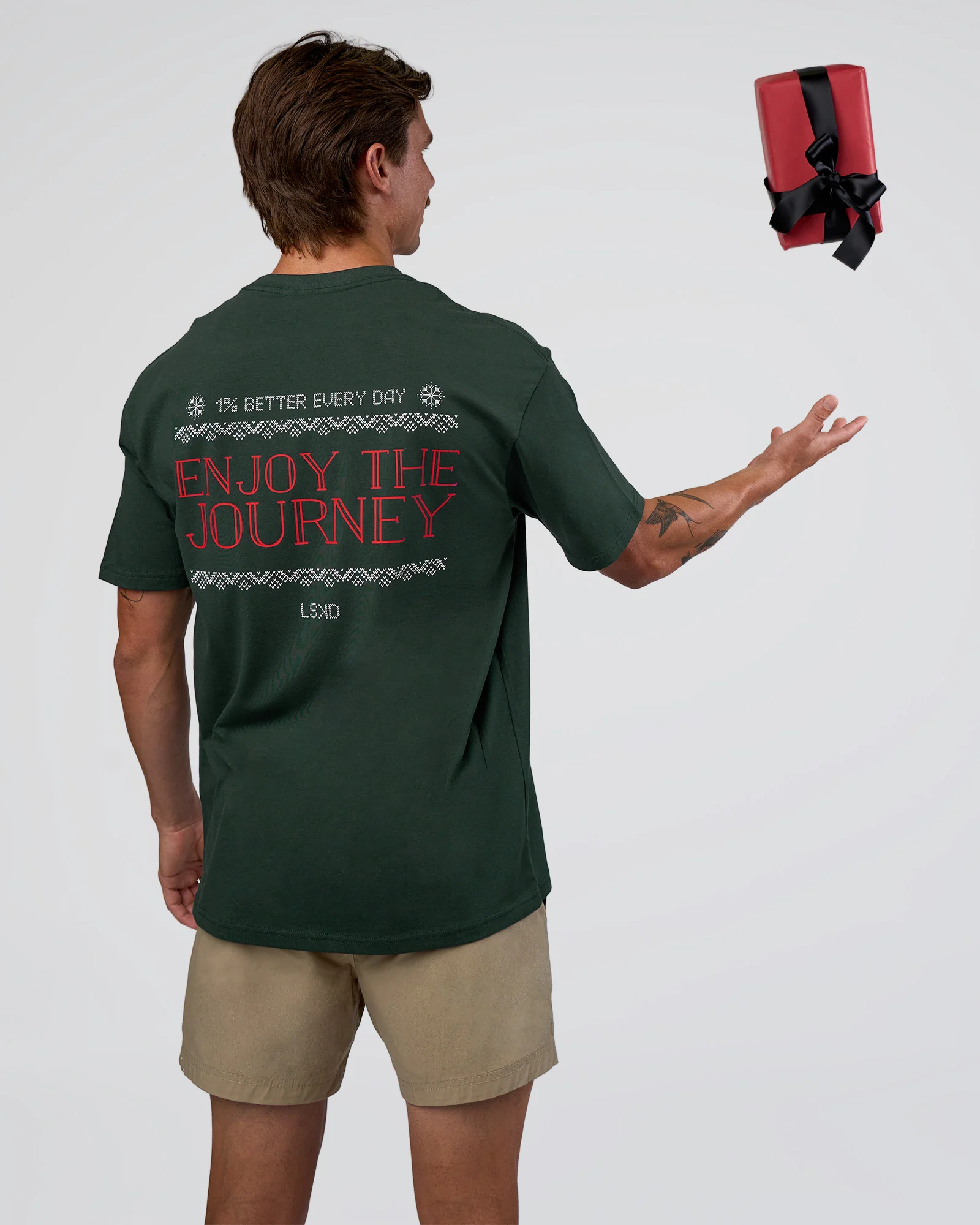 Merry Journey FLXCotton Oversized Tee - Vital Green-White