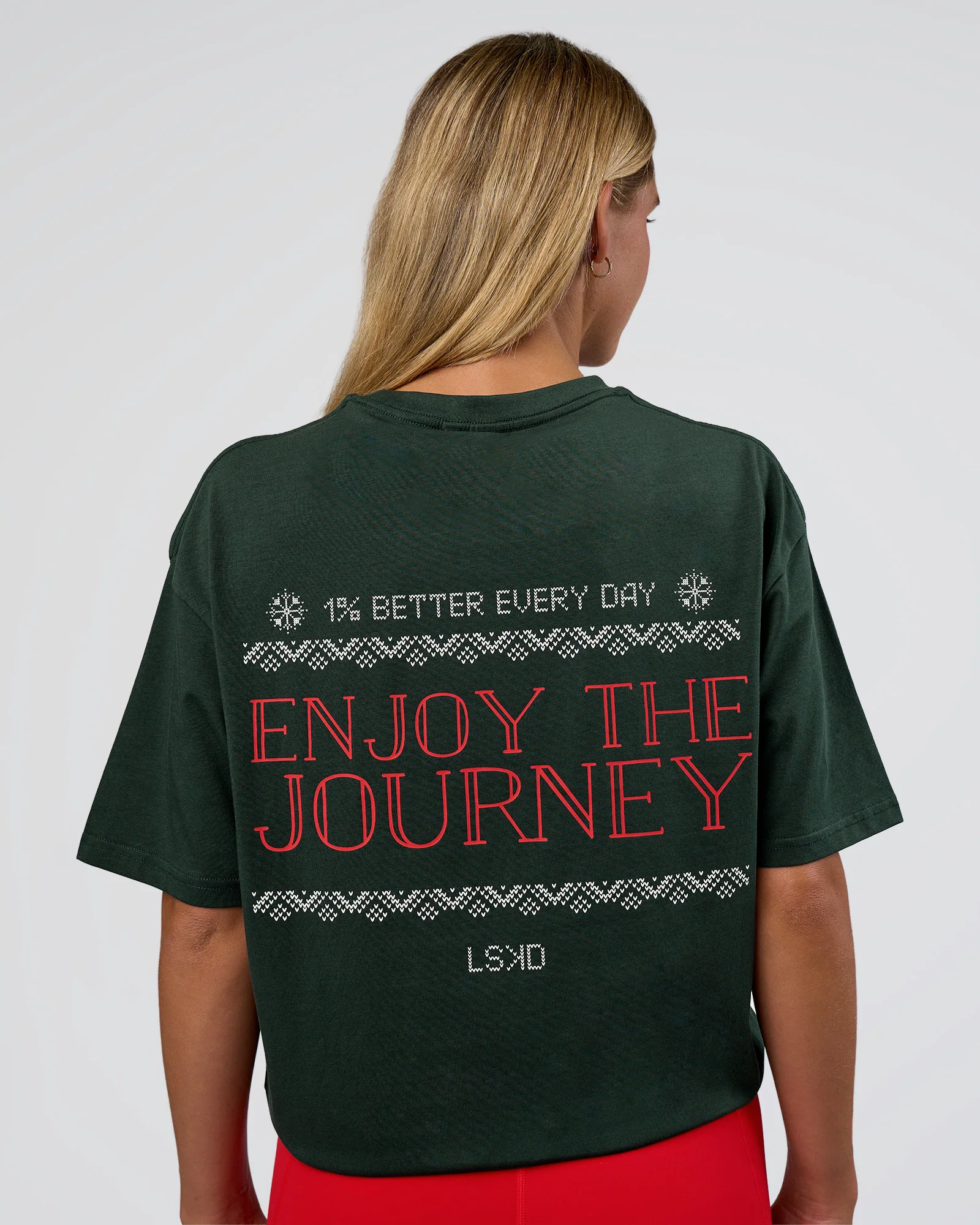 Merry Journey FLXCotton Oversized Tee - Vital Green-White
