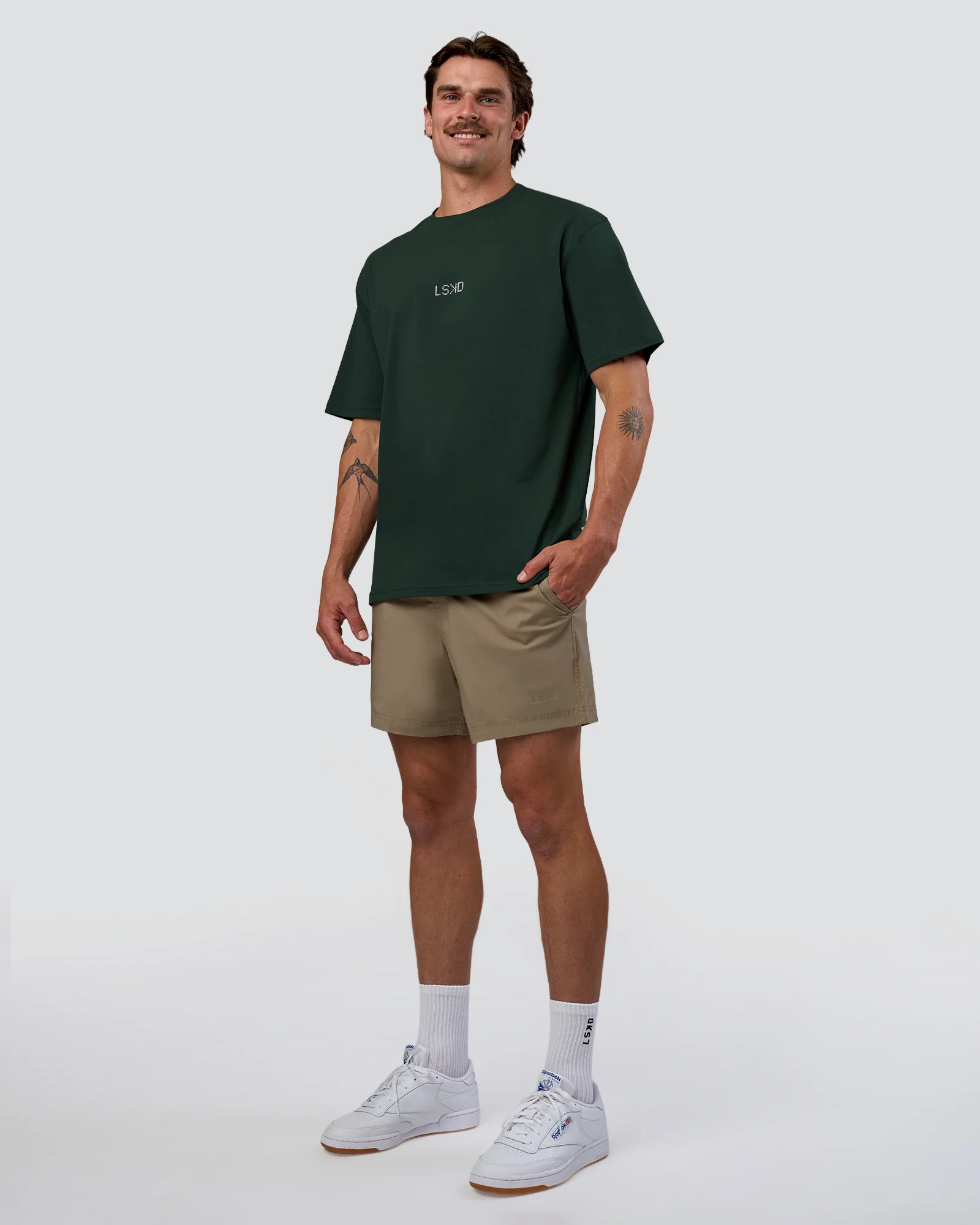 Merry Journey FLXCotton Oversized Tee - Vital Green-White