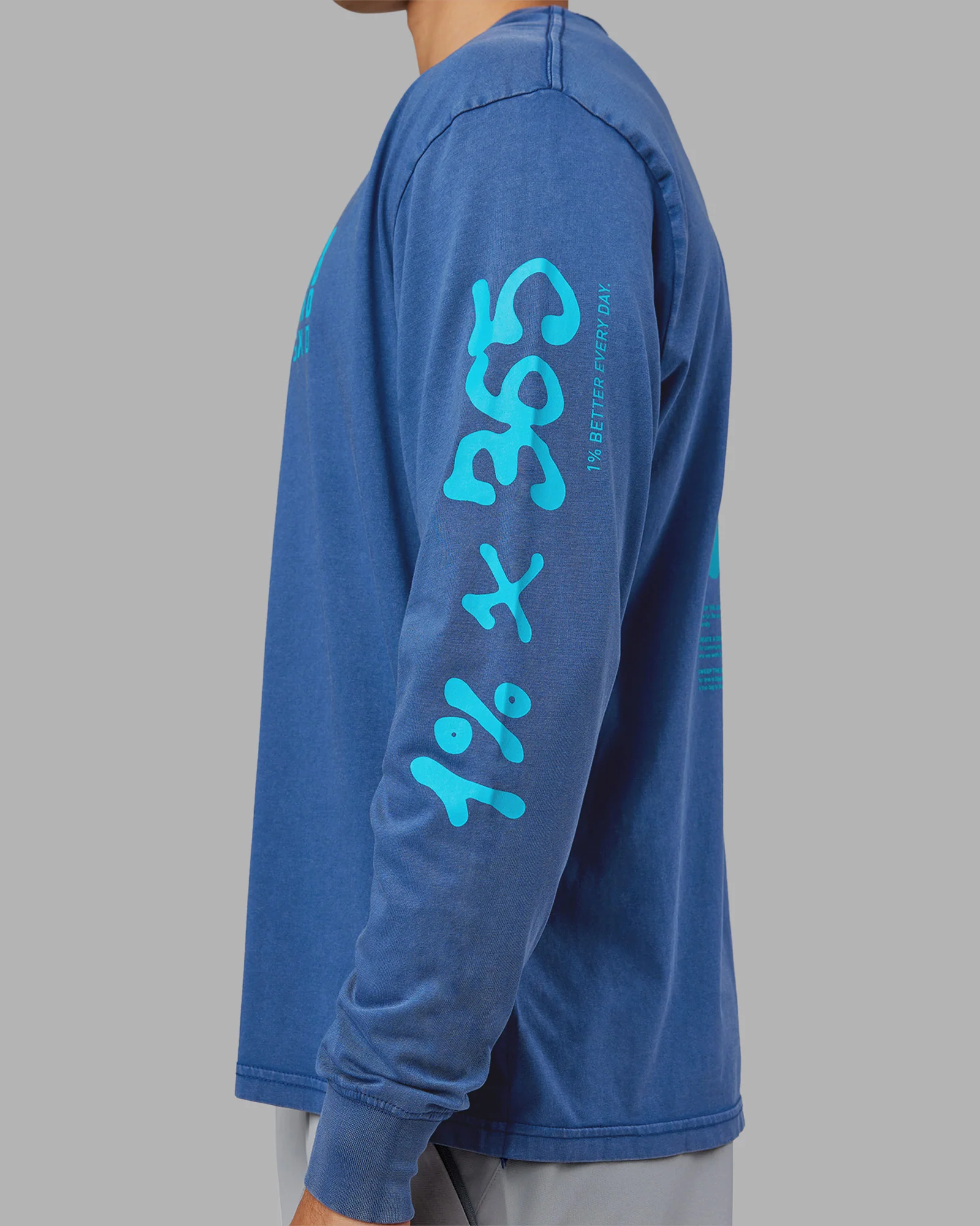 Inferno Journey FLXCotton Oversized Long Sleeve Tee - Midnight Blue-Blue Bird