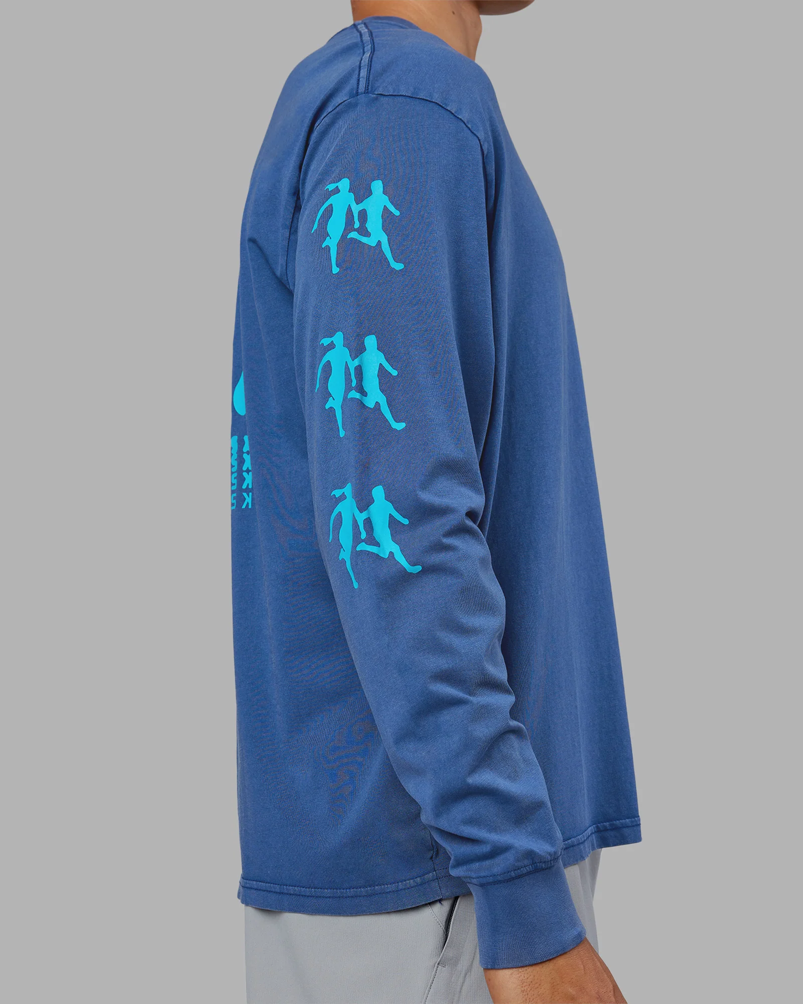 Inferno Journey FLXCotton Oversized Long Sleeve Tee - Midnight Blue-Blue Bird