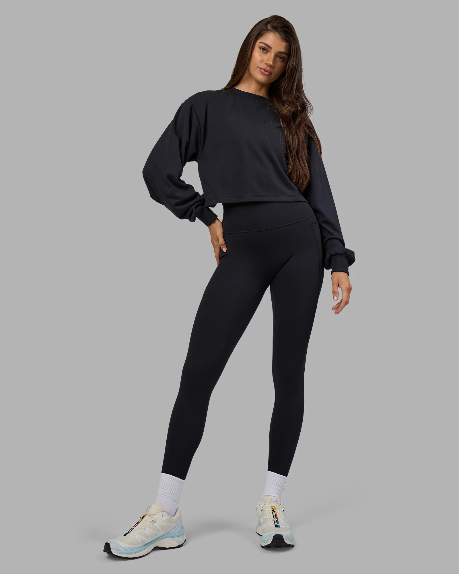 Breeze Open Back Sweater - Black-Black