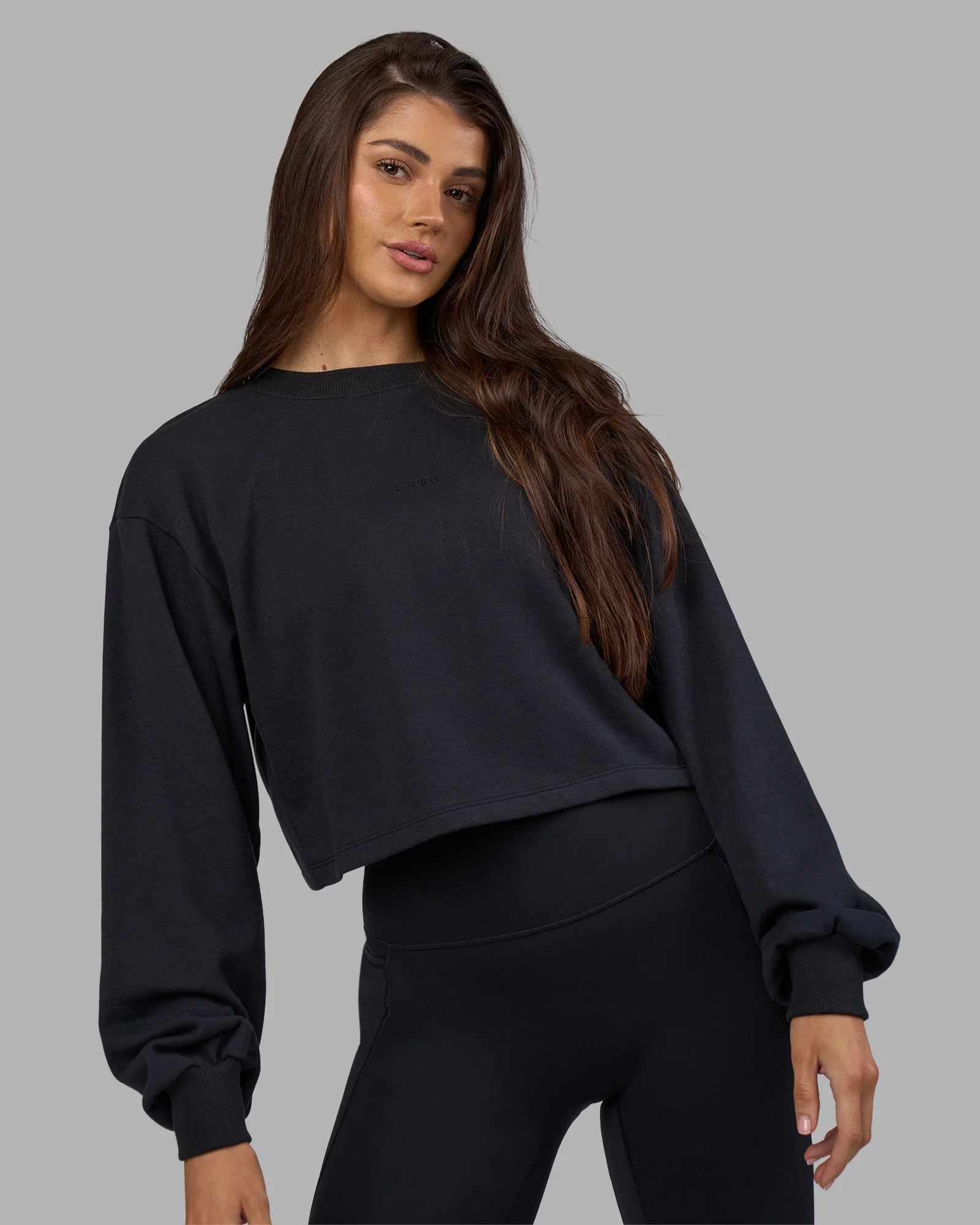 Breeze Open Back Sweater - Black-Black