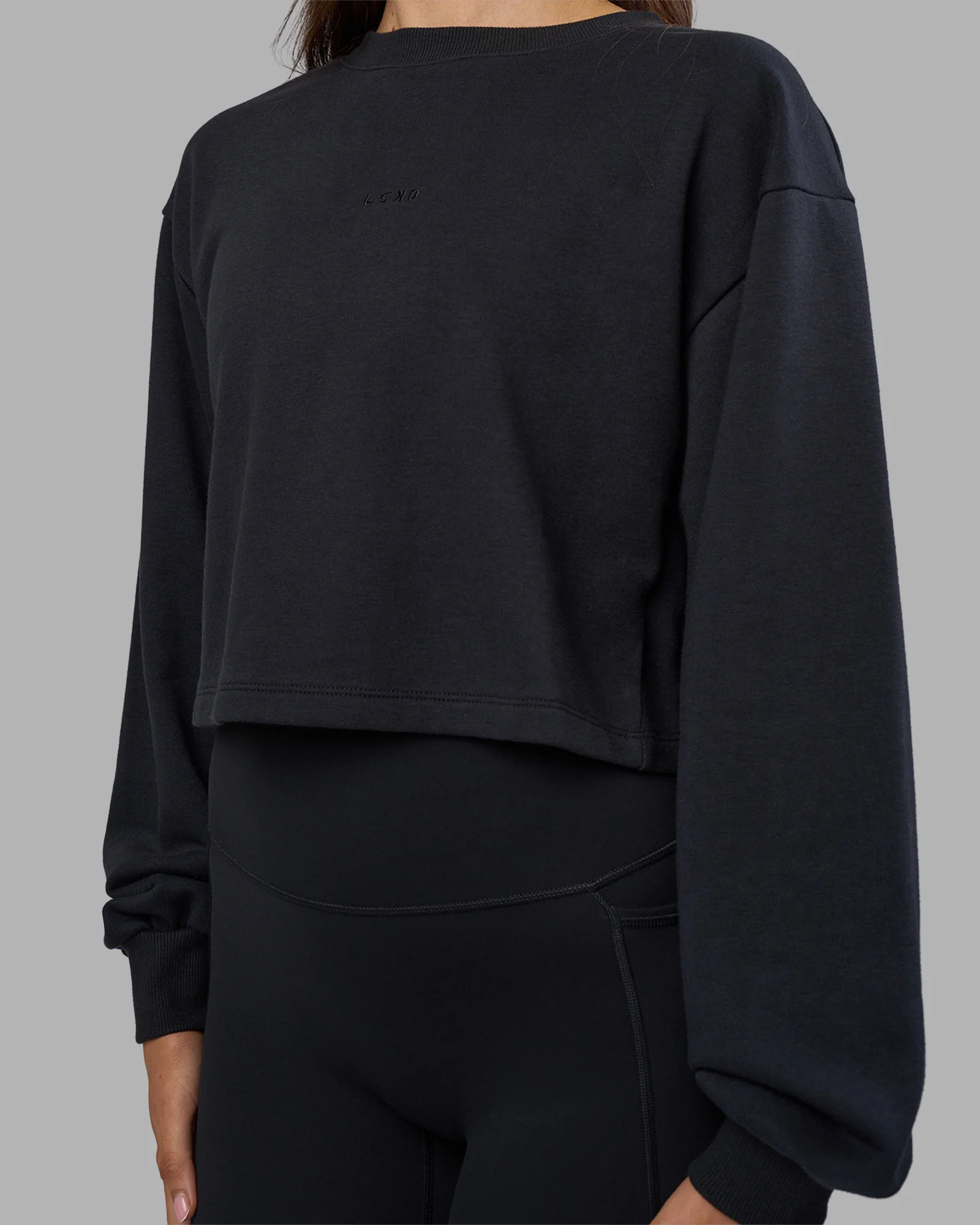 Breeze Open Back Sweater - Black-Black