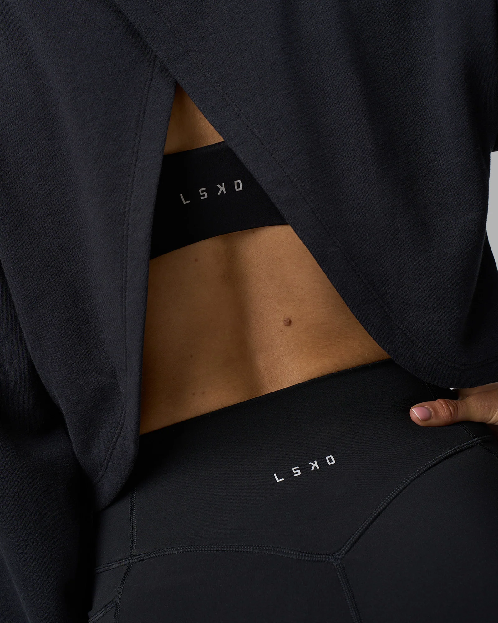 Breeze Open Back Sweater - Black-Black