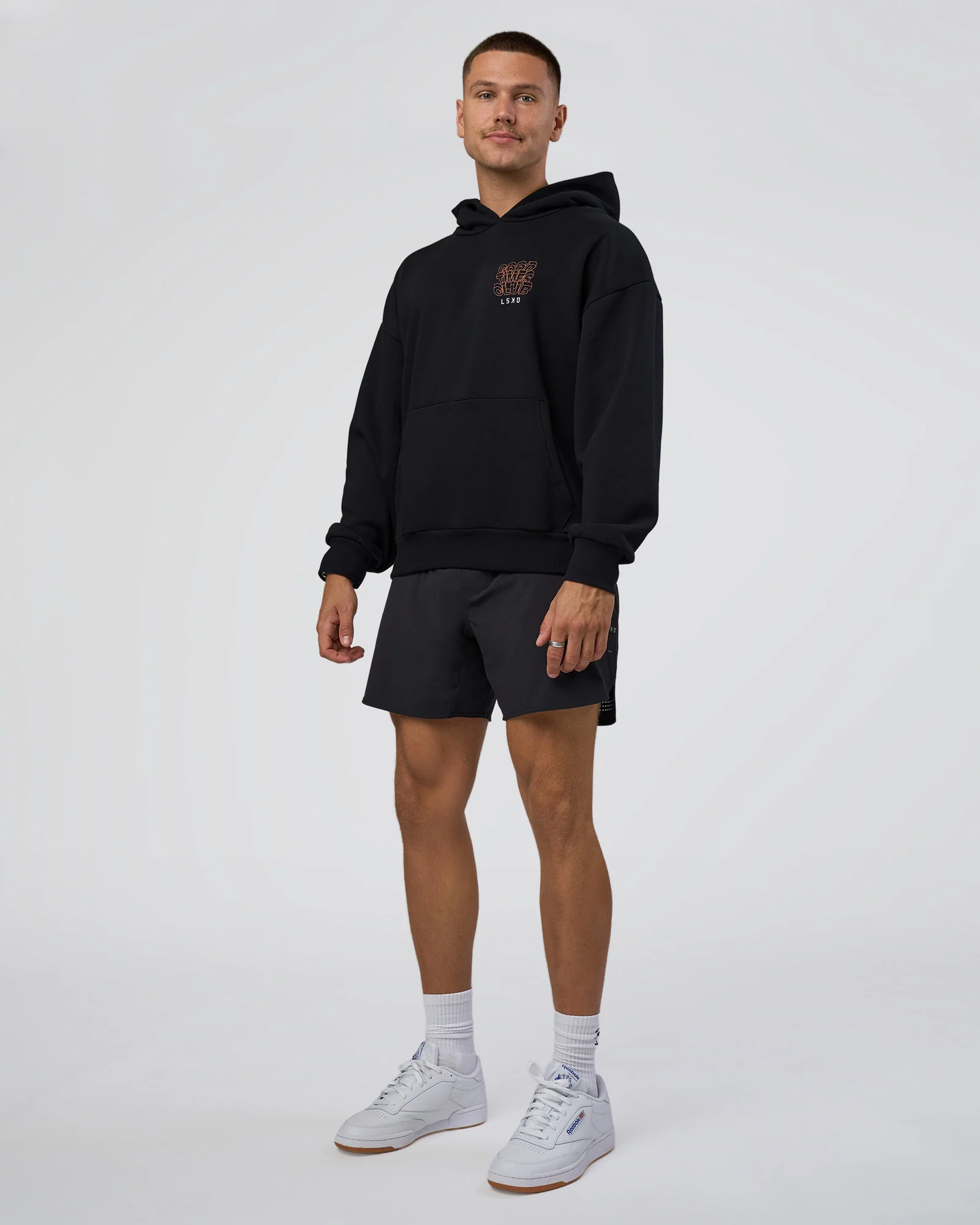 GTC CVC Fleece Unisex Oversized Hoodie - Black-Cantaloupe 5 GTC CVC Fleece Unisex Oversized Hoodie - Black-Cantaloupe