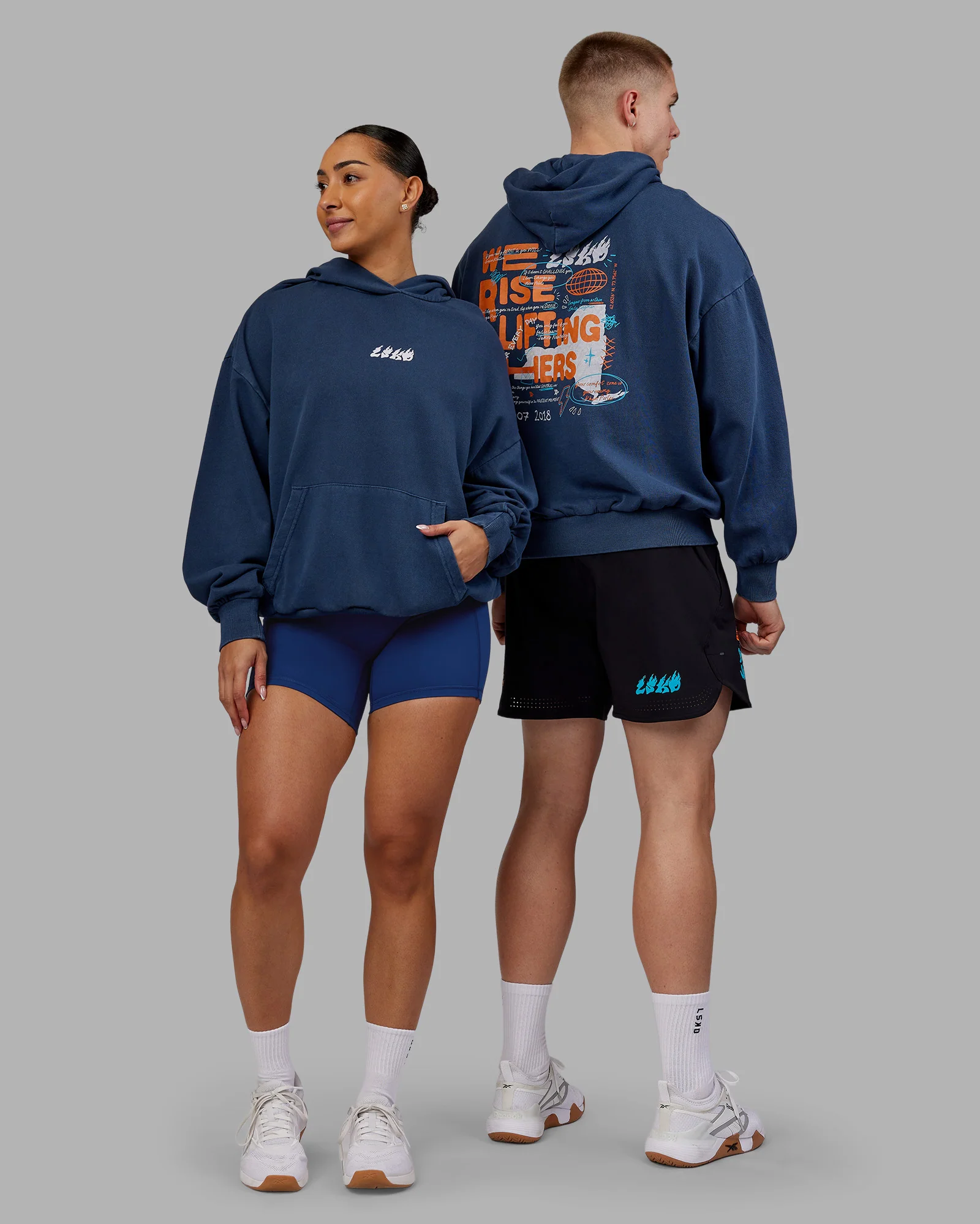 NY25 Washed Oversized Hoodie - Future Navy-Ultra Orange 7 NY25 Washed Oversized Hoodie - Future Navy-Ultra Orange