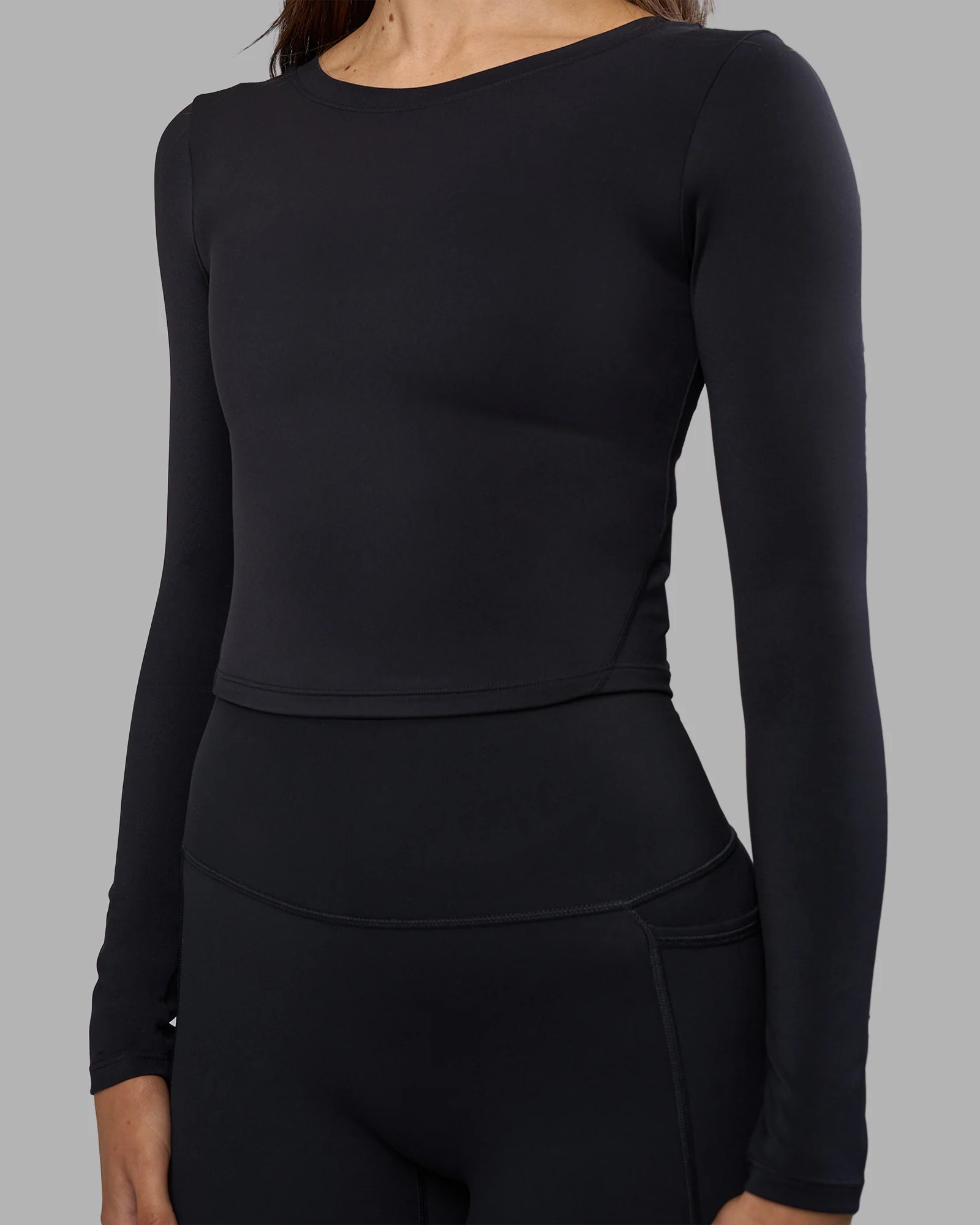Effortless Long Sleeve Top - Black 3 Effortless Long Sleeve Top - Black