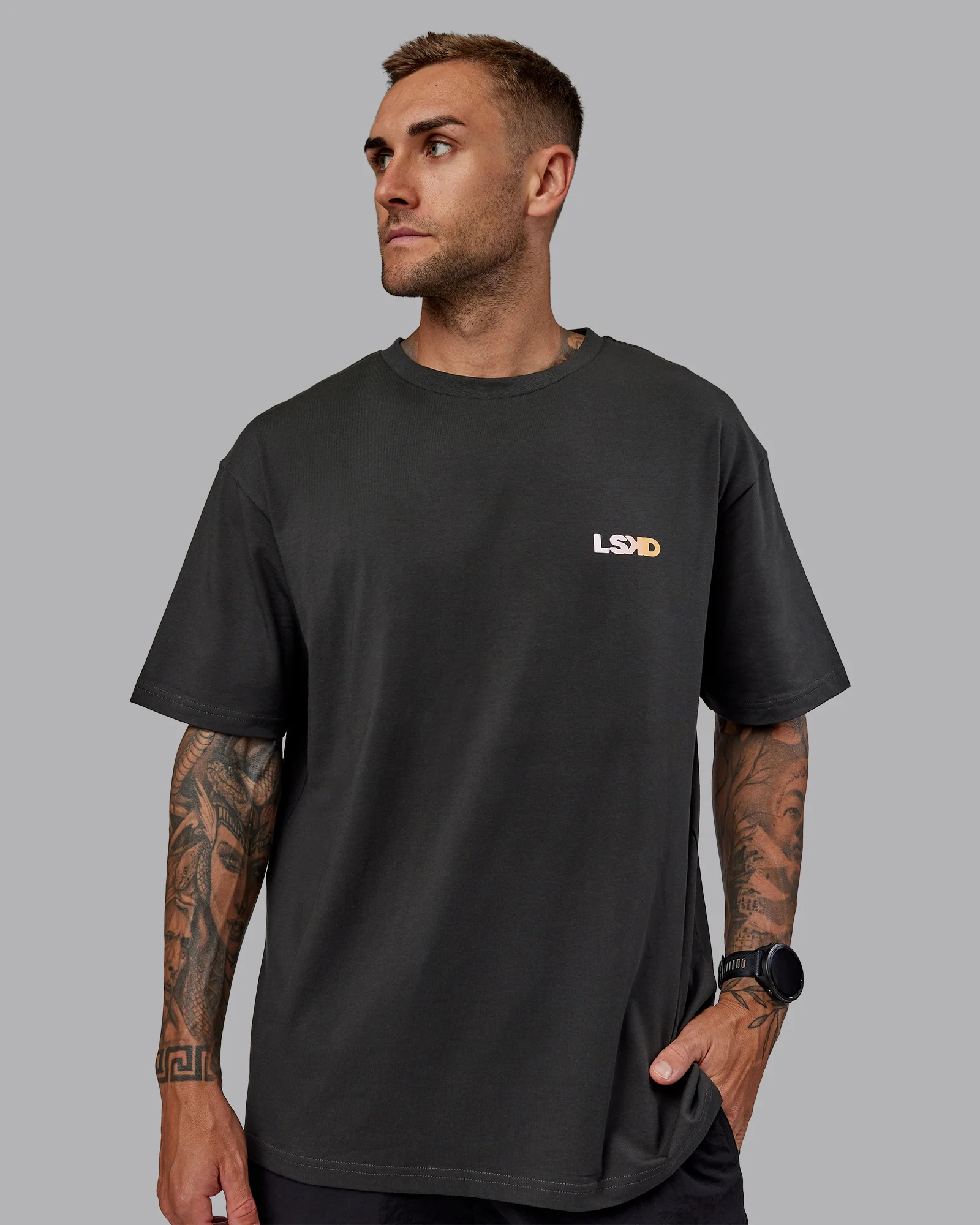 E.T.J FLXCotton Tee Oversize - Pirate Black-Pop Pink 3 E.T.J FLXCotton Tee Oversize - Pirate Black-Pop Pink