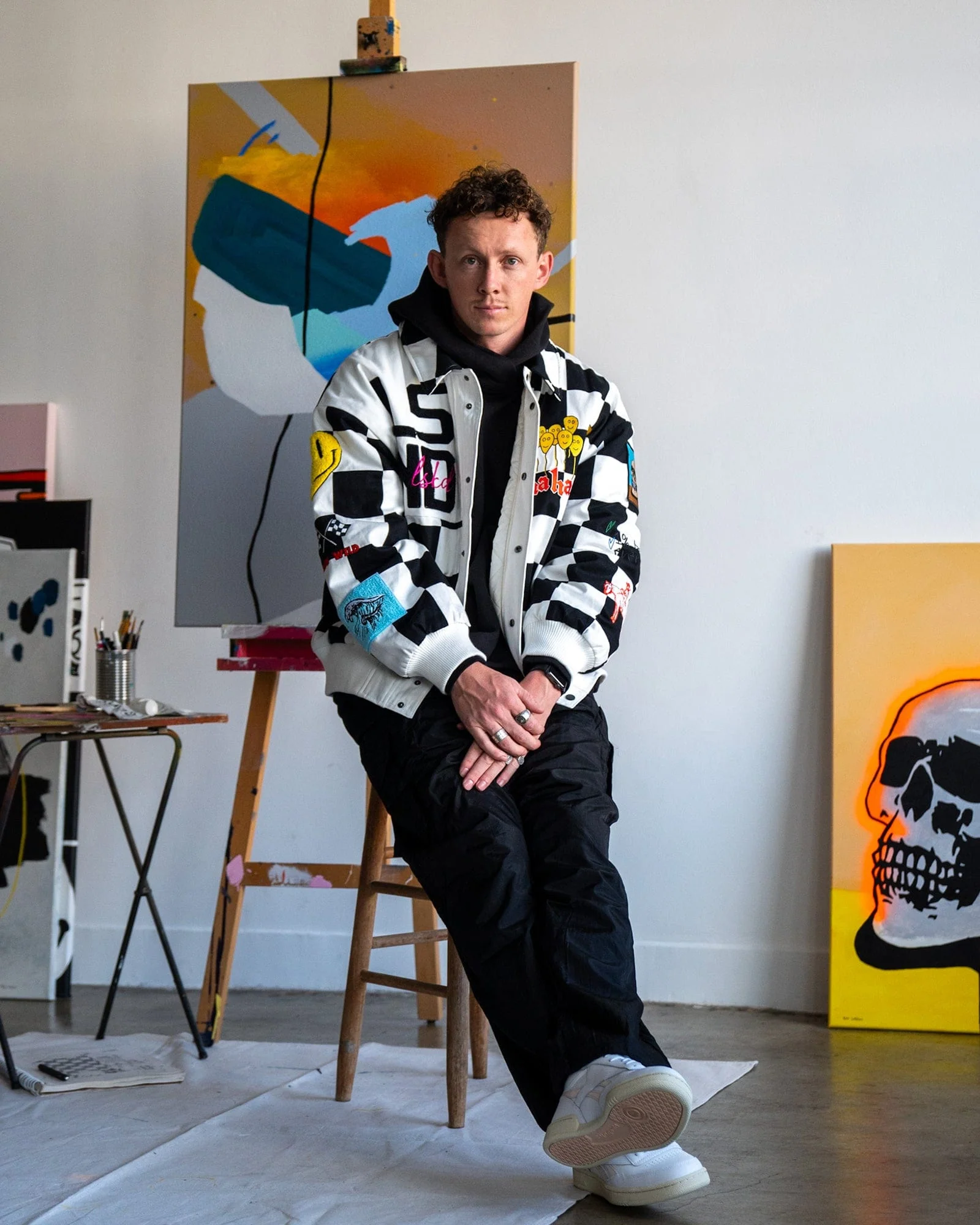 Unisex Kyle LeBlanc x LSKD Jacket - Black-White