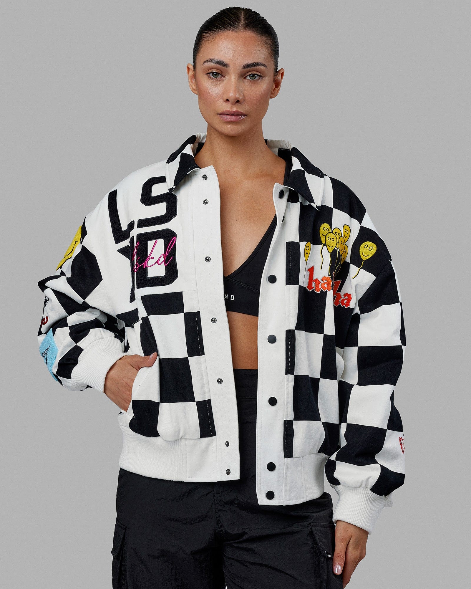 Unisex Kyle LeBlanc x LSKD Jacket - Black-White