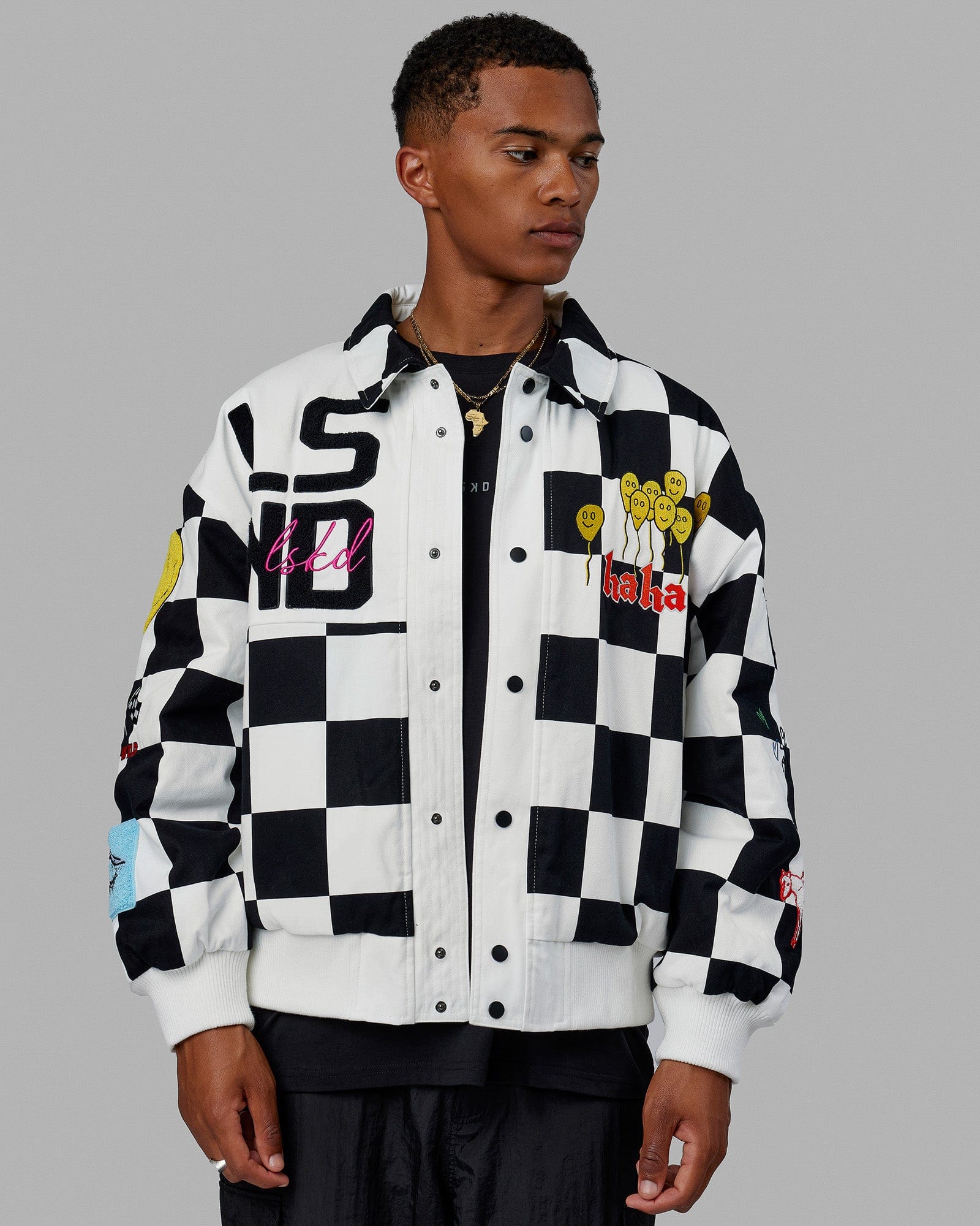 Unisex Kyle LeBlanc x LSKD Jacket - Black-White