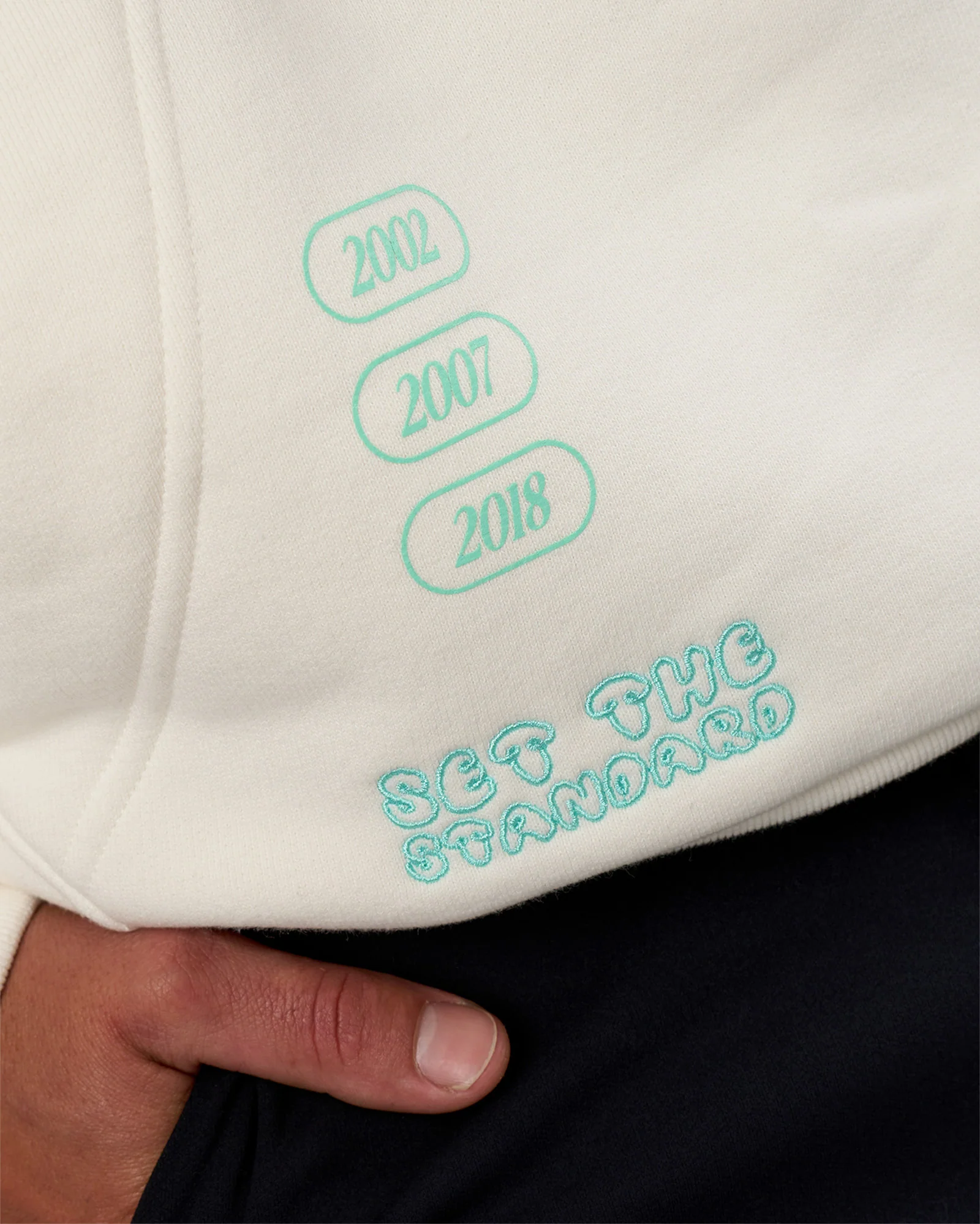 Sticker Unisex Ultra Heavyweight Oversized Hoodie - Off White-Jelly Mint 7 Sticker Unisex Ultra Heavyweight Oversized Hoodie - Off White-Jelly Mint