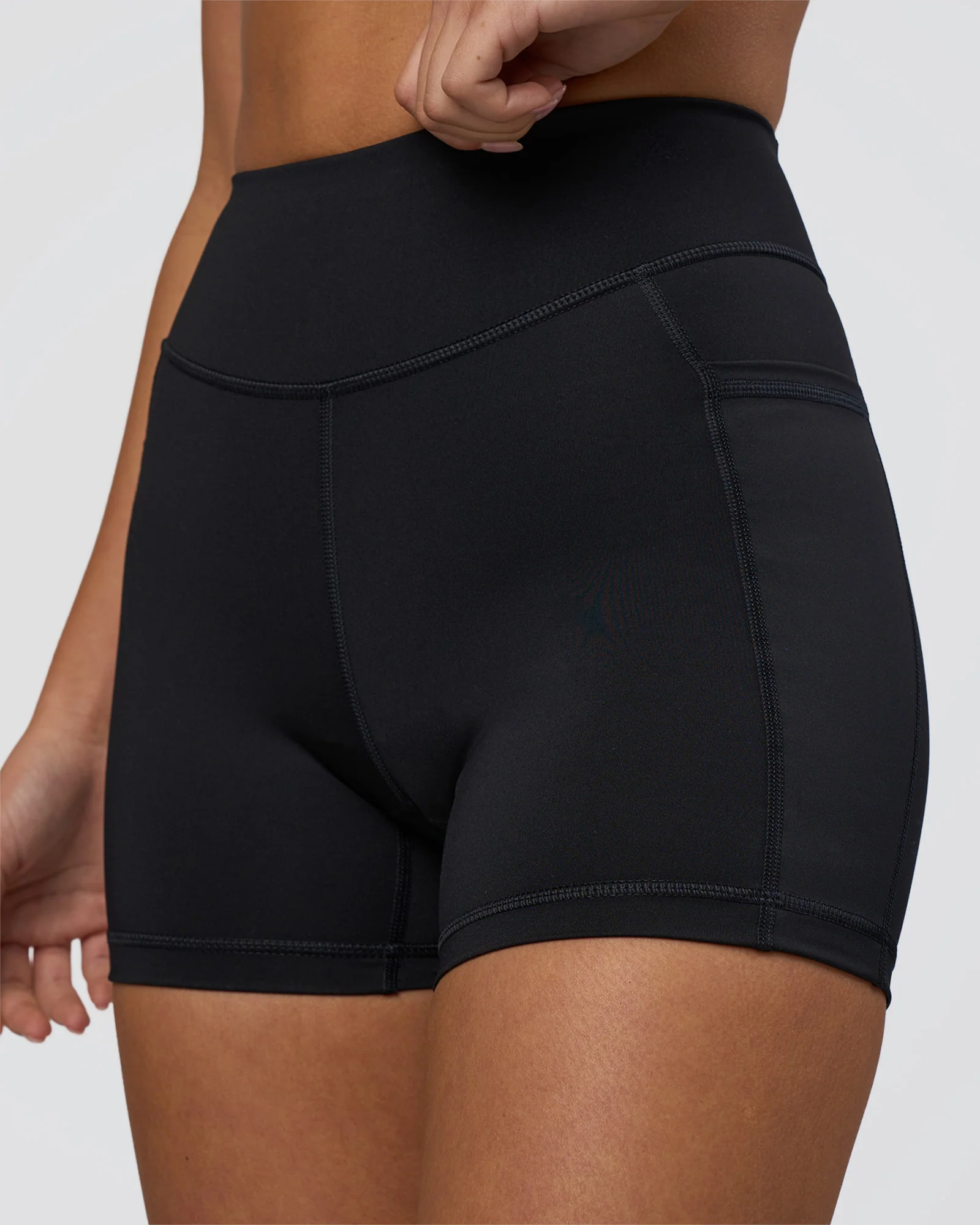 Elite High-Rise 4" Short Pockets - Black 6 Elite High-Rise 4" Short Pockets - Black