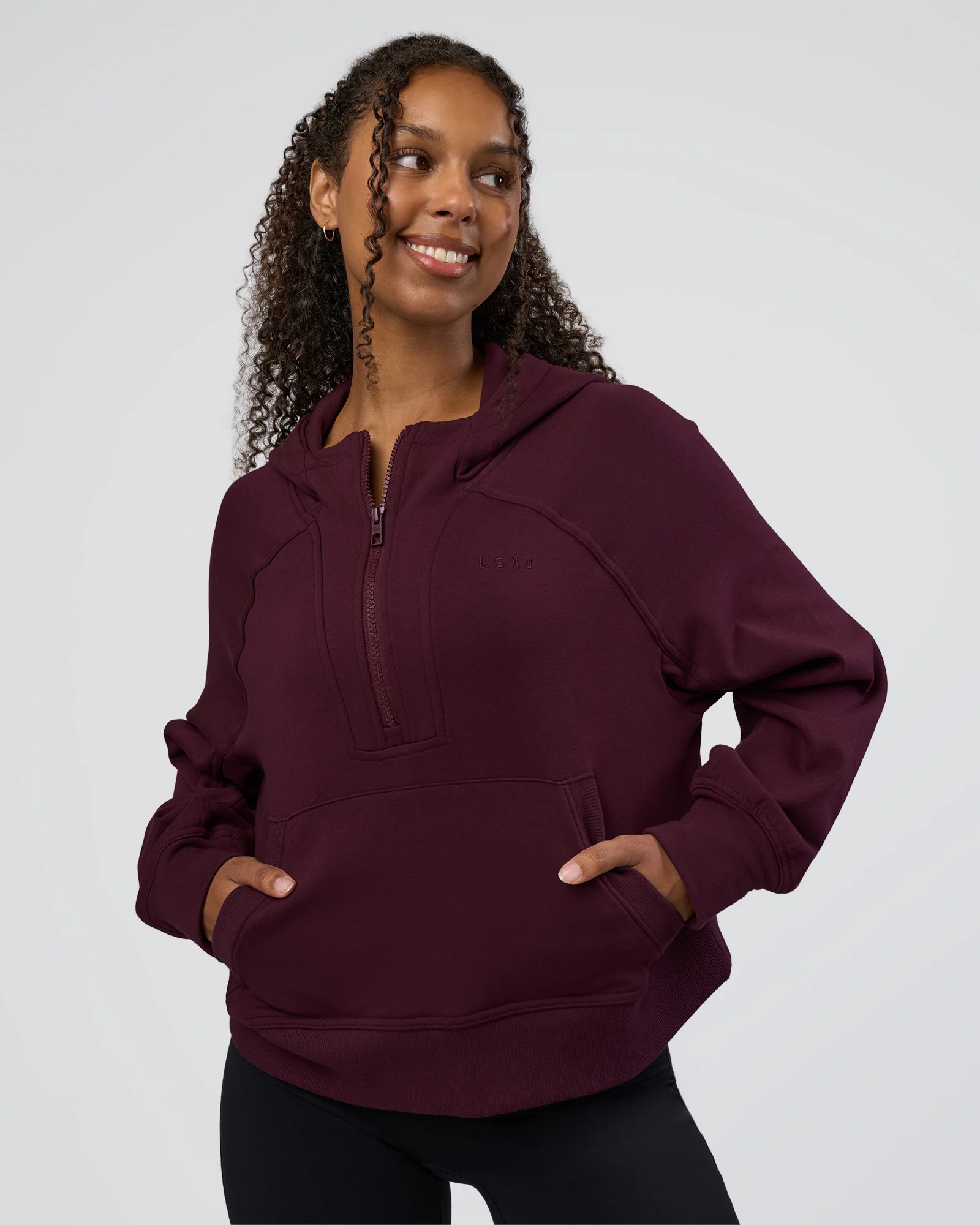 Pursue Mid-Weight Hoodie - Cherry Lacquer