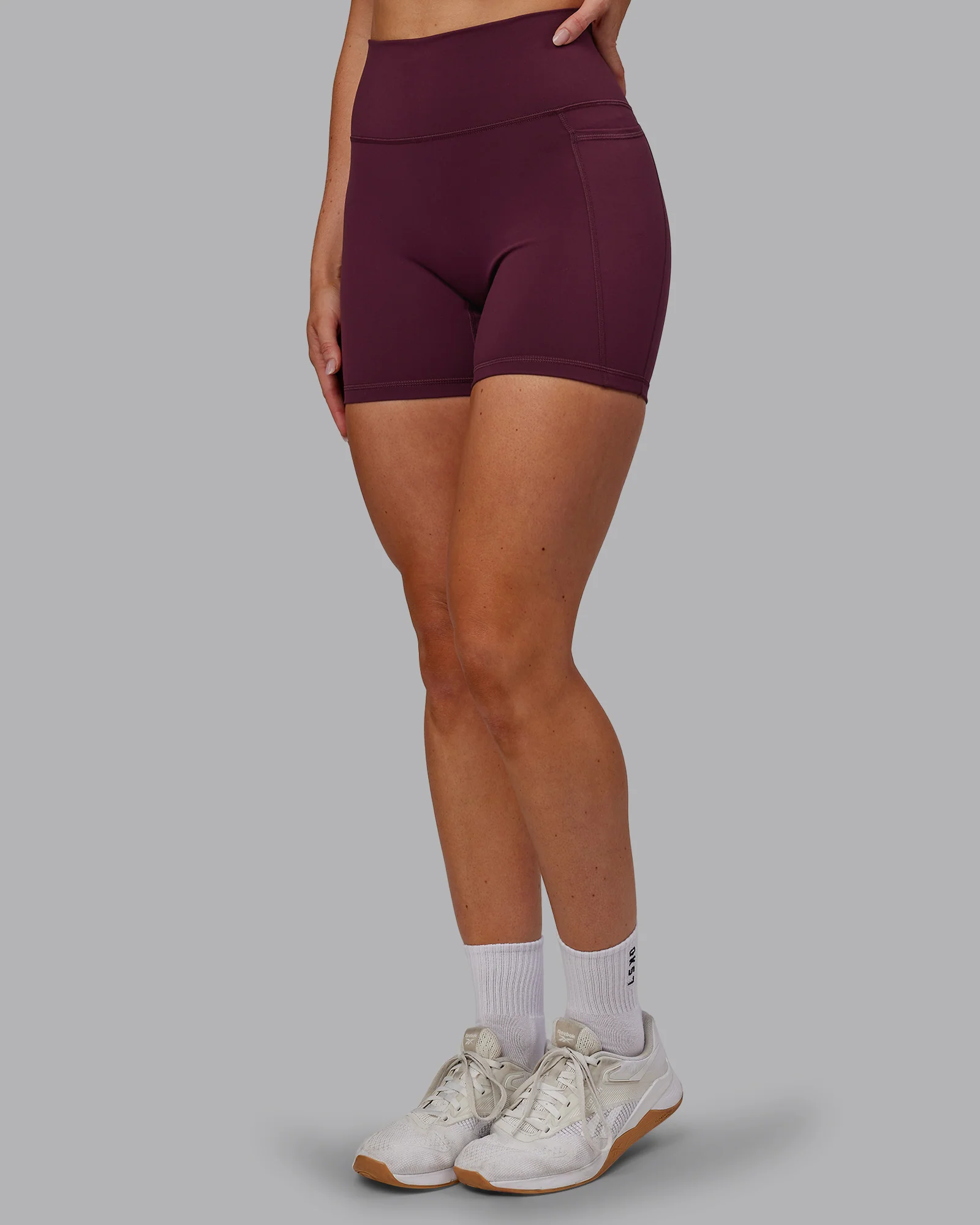 Fusion Ultra High-Rise 6" Short Pockets - Cherry Lacquer