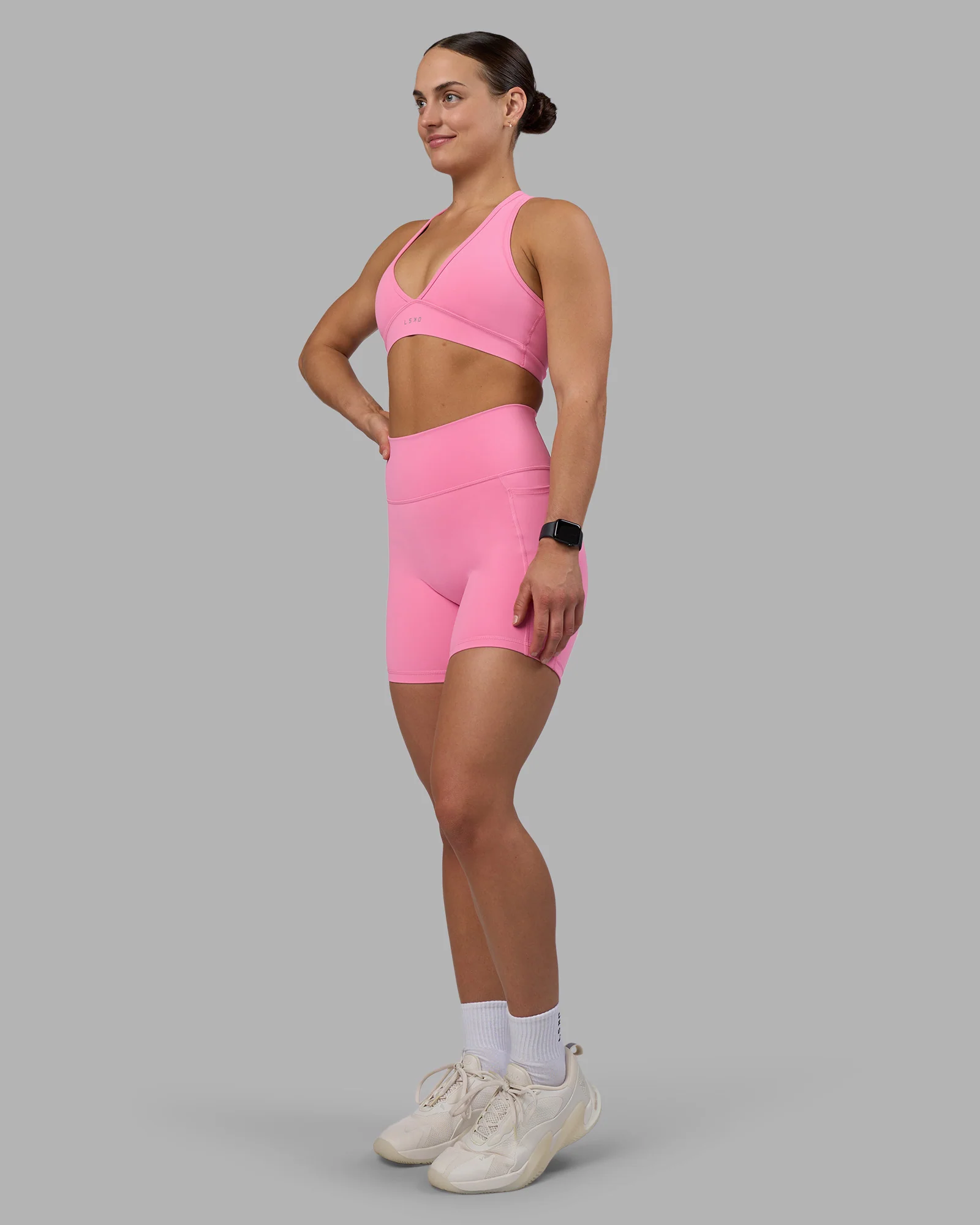 Fusion Ultra High-Rise 6" Short Pockets - Candy Pink 3 Fusion Ultra High-Rise 6" Short Pockets - Candy Pink