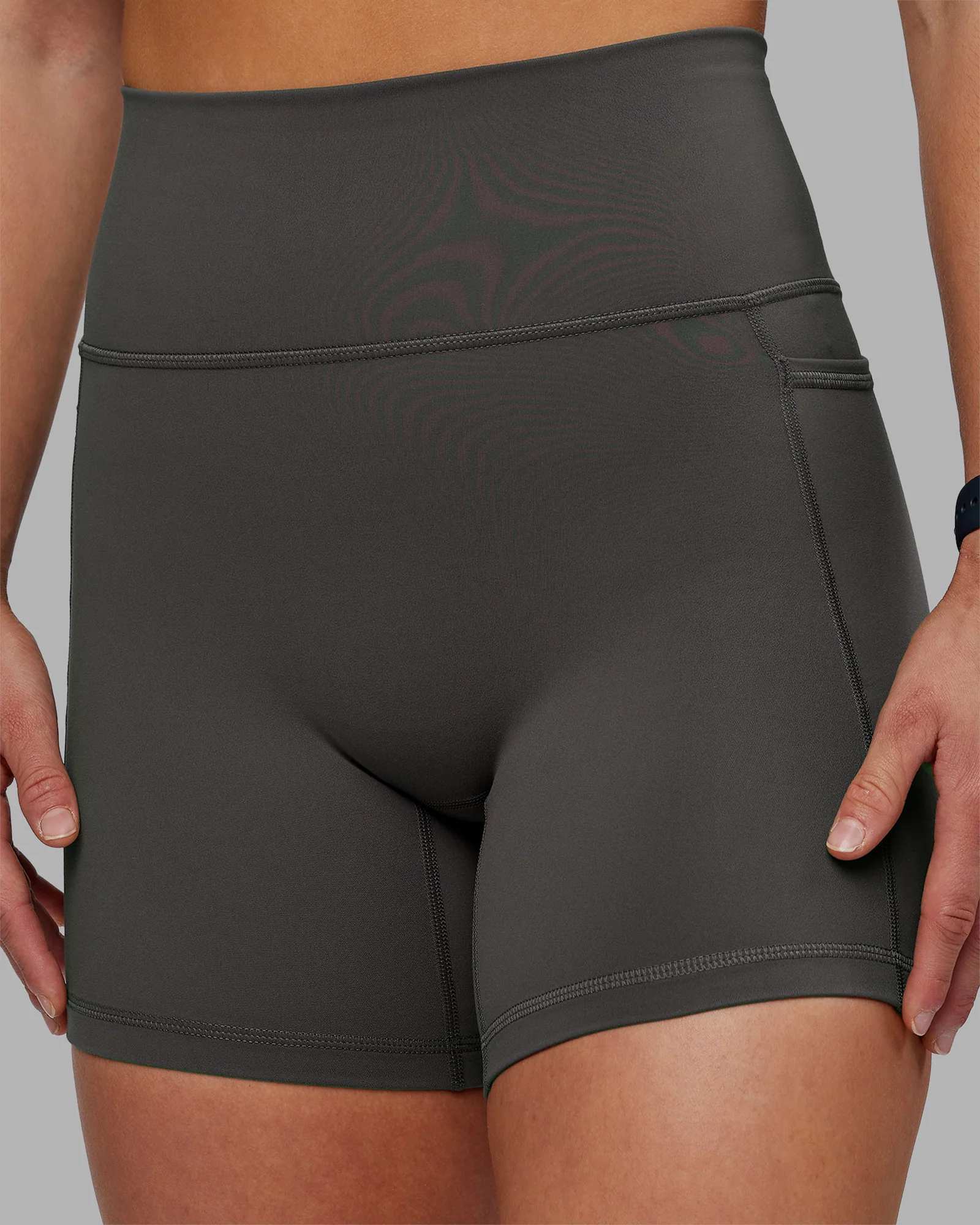 Fusion Ultra High-Rise 6" Short Pockets - Dark Storm 6 Fusion Ultra High-Rise 6" Short Pockets - Dark Storm