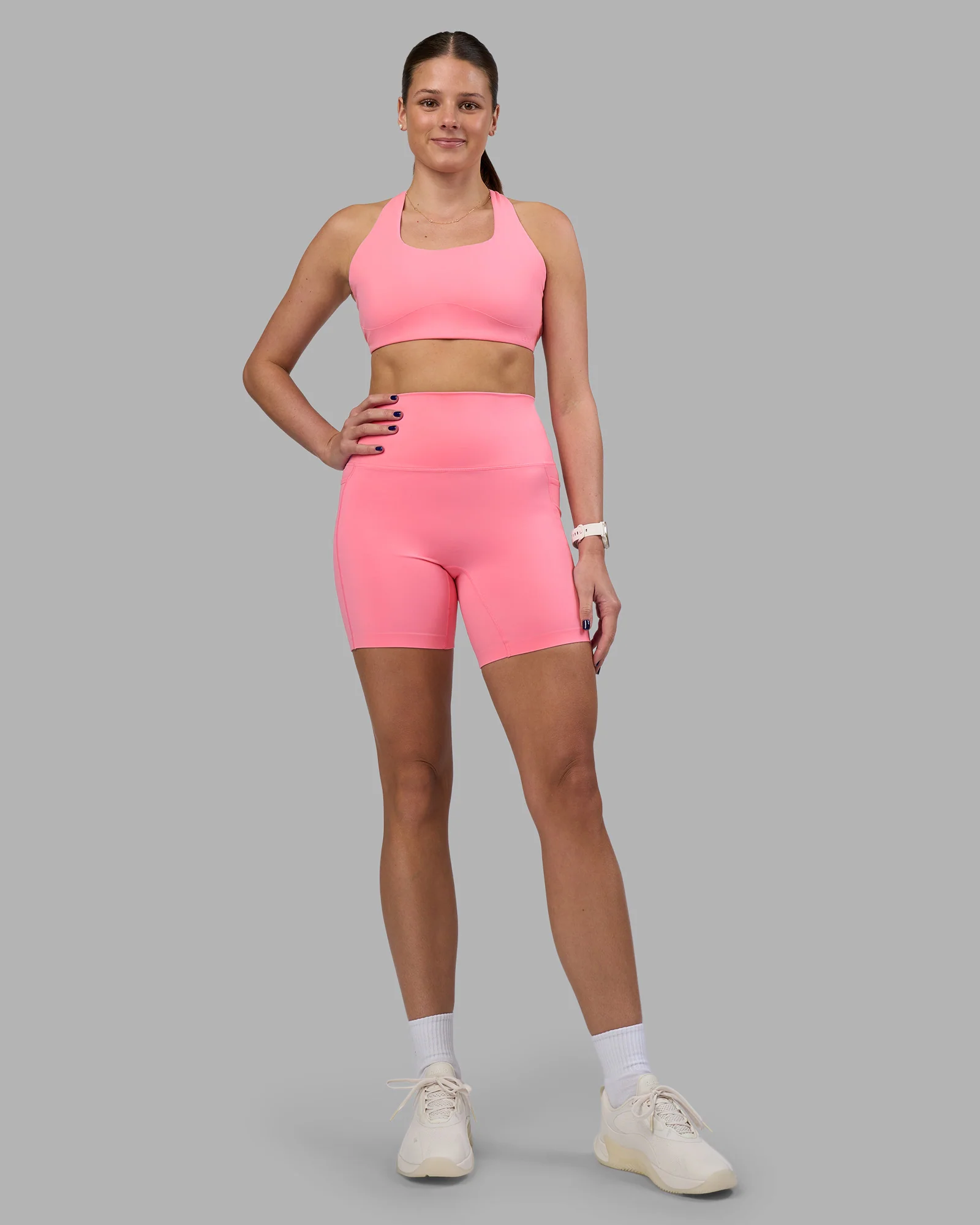 Elixir Ultra High-Rise 6" Short Pockets - Candy Pink