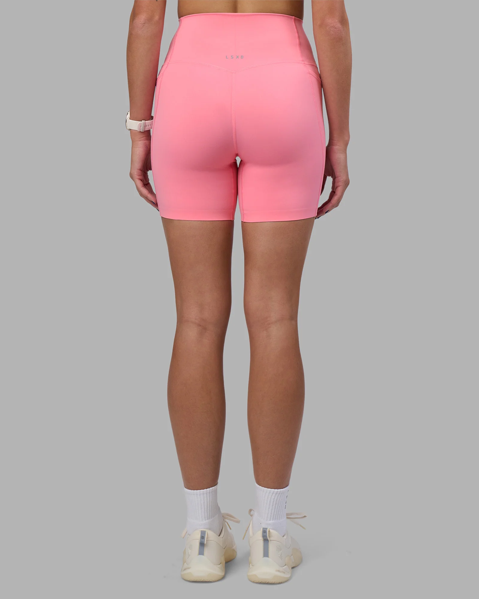 Elixir Ultra High-Rise 6" Short Pockets - Candy Pink 4 Elixir Ultra High-Rise 6" Short Pockets - Candy Pink