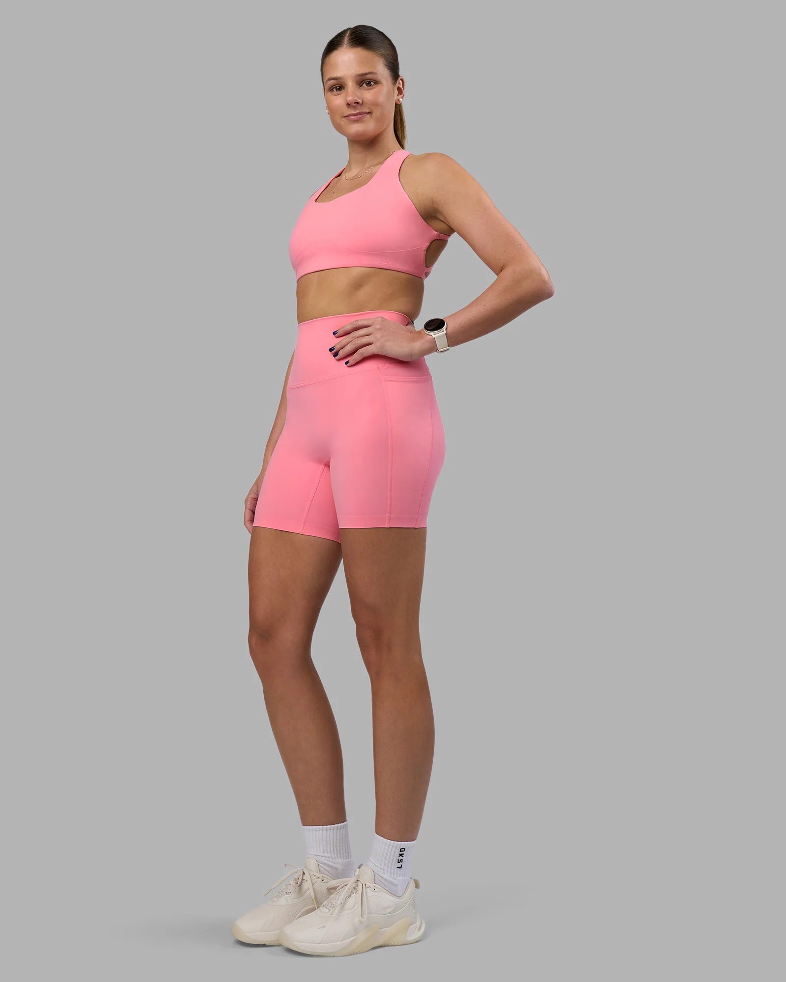 Elixir Ultra High-Rise 6" Short Pockets - Candy Pink 6 Elixir Ultra High-Rise 6" Short Pockets - Candy Pink