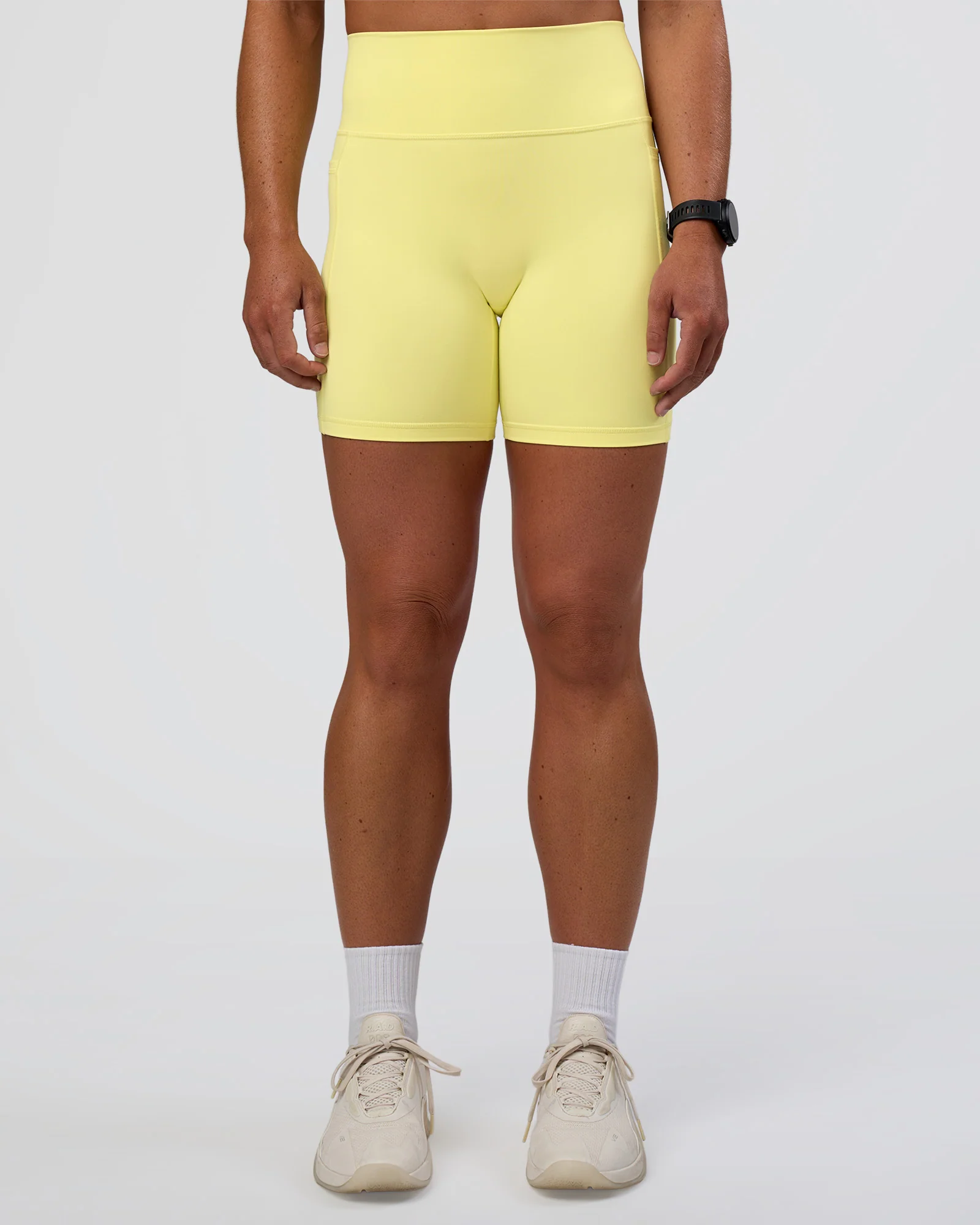 Fusion Ultra High-Rise 6" Short Pockets - Yellow Fizz