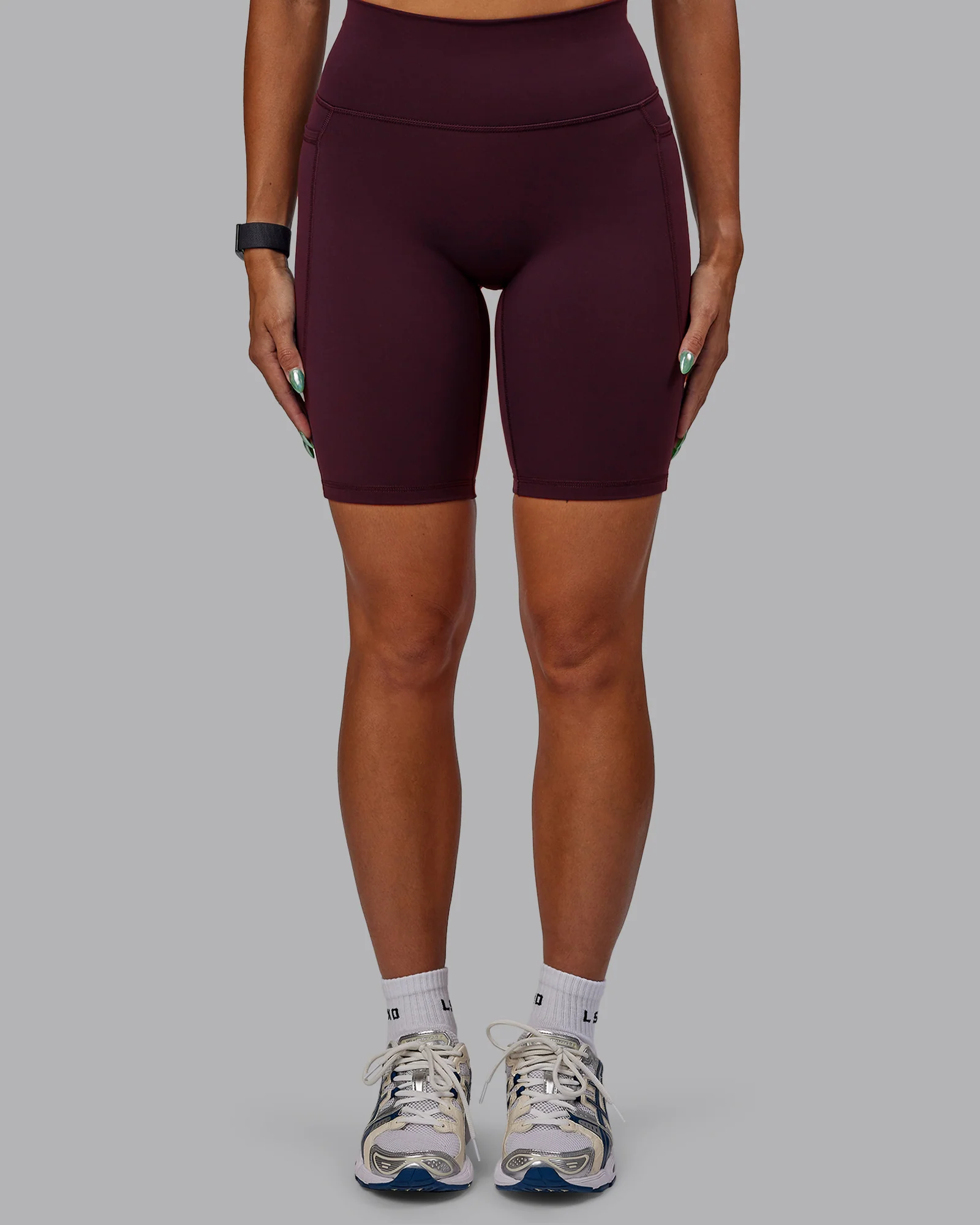 Fusion Ultra High-Rise 9" Short Pockets - Cherry Lacquer 7 Fusion Ultra High-Rise 9" Short Pockets - Cherry Lacquer