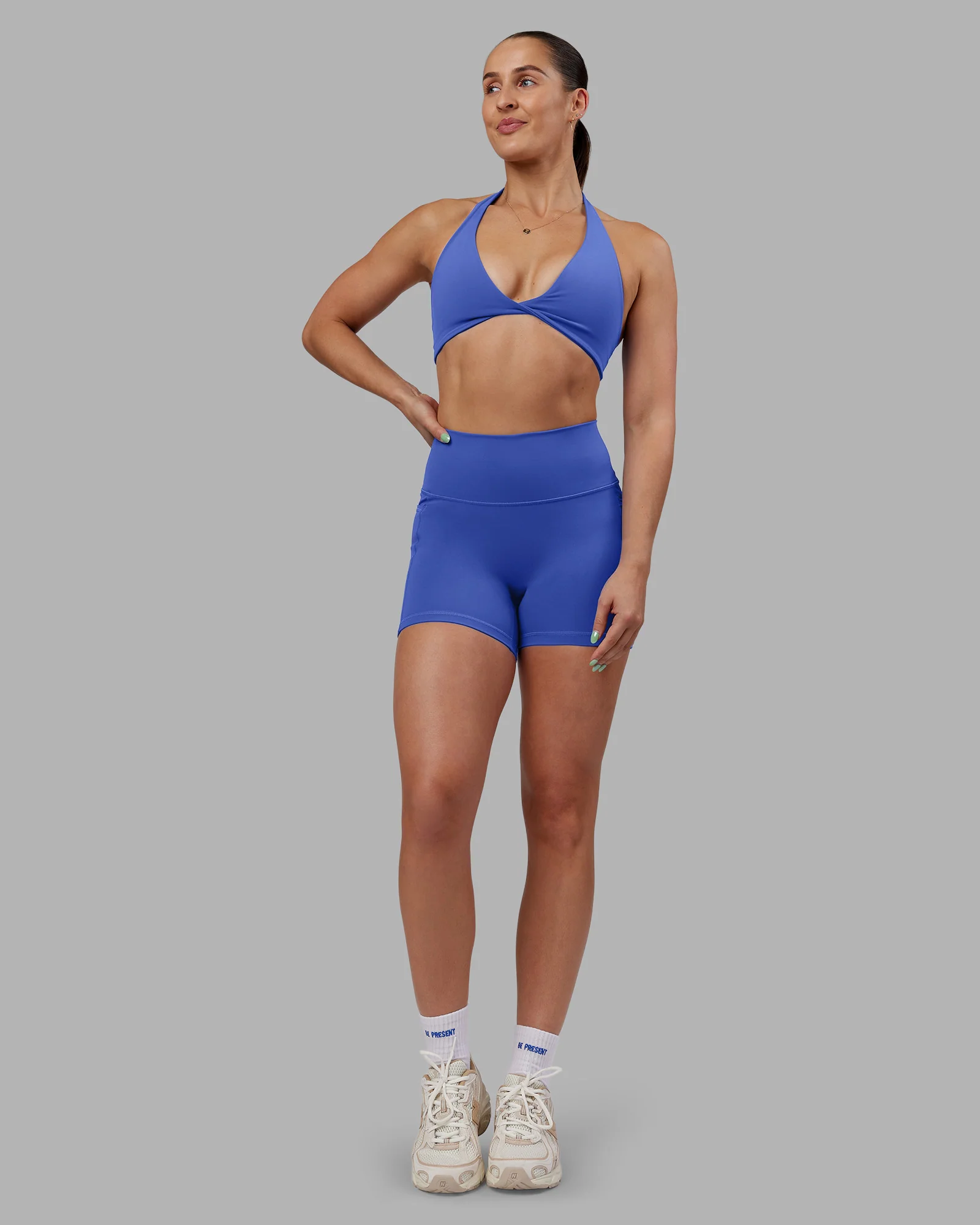 Abs Fusion High-Rise 4" Short Pockets - Power Cobalt