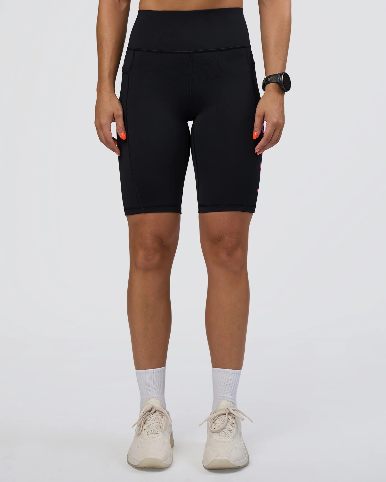 Rep Ultra High-Rise 9" Short Pockets - Black-Ultra Fuchsia
