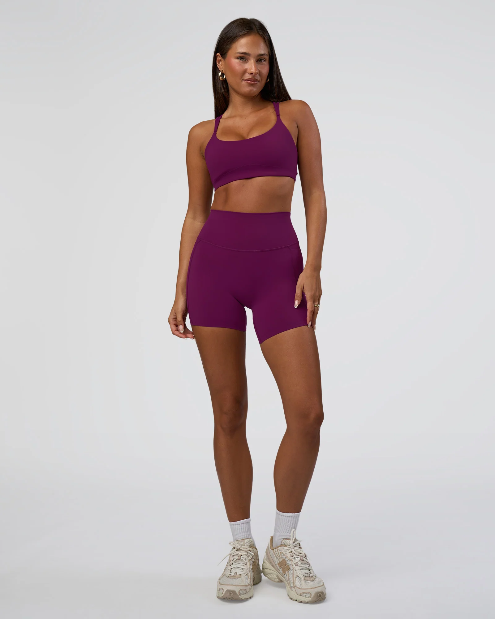 Elixir Defined High-Rise 6" Short Pockets - Plum Caspia 3 Elixir Defined High-Rise 6" Short Pockets - Plum Caspia