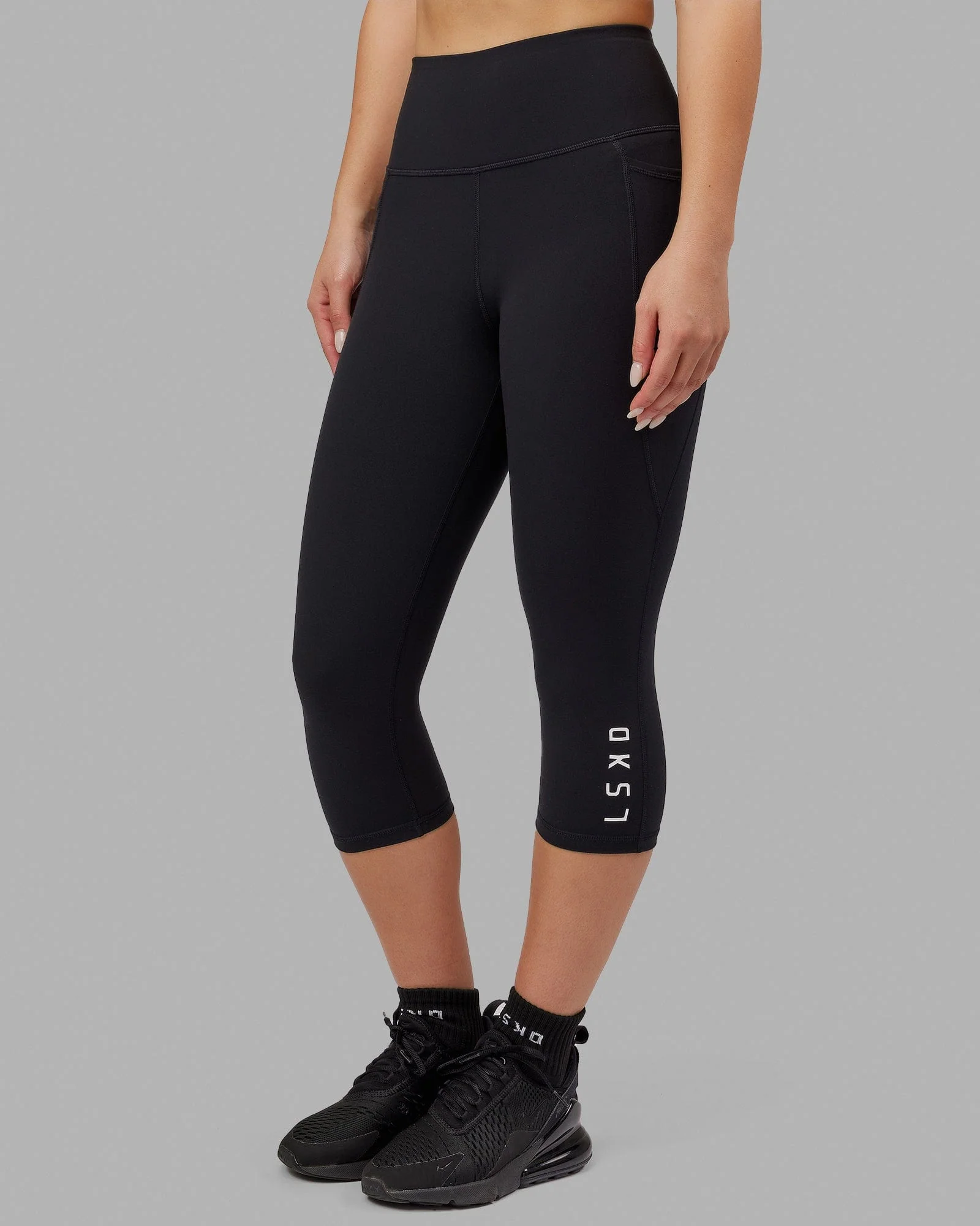 Flux Ultra High-Rise 3/4 Legging Pockets - Black