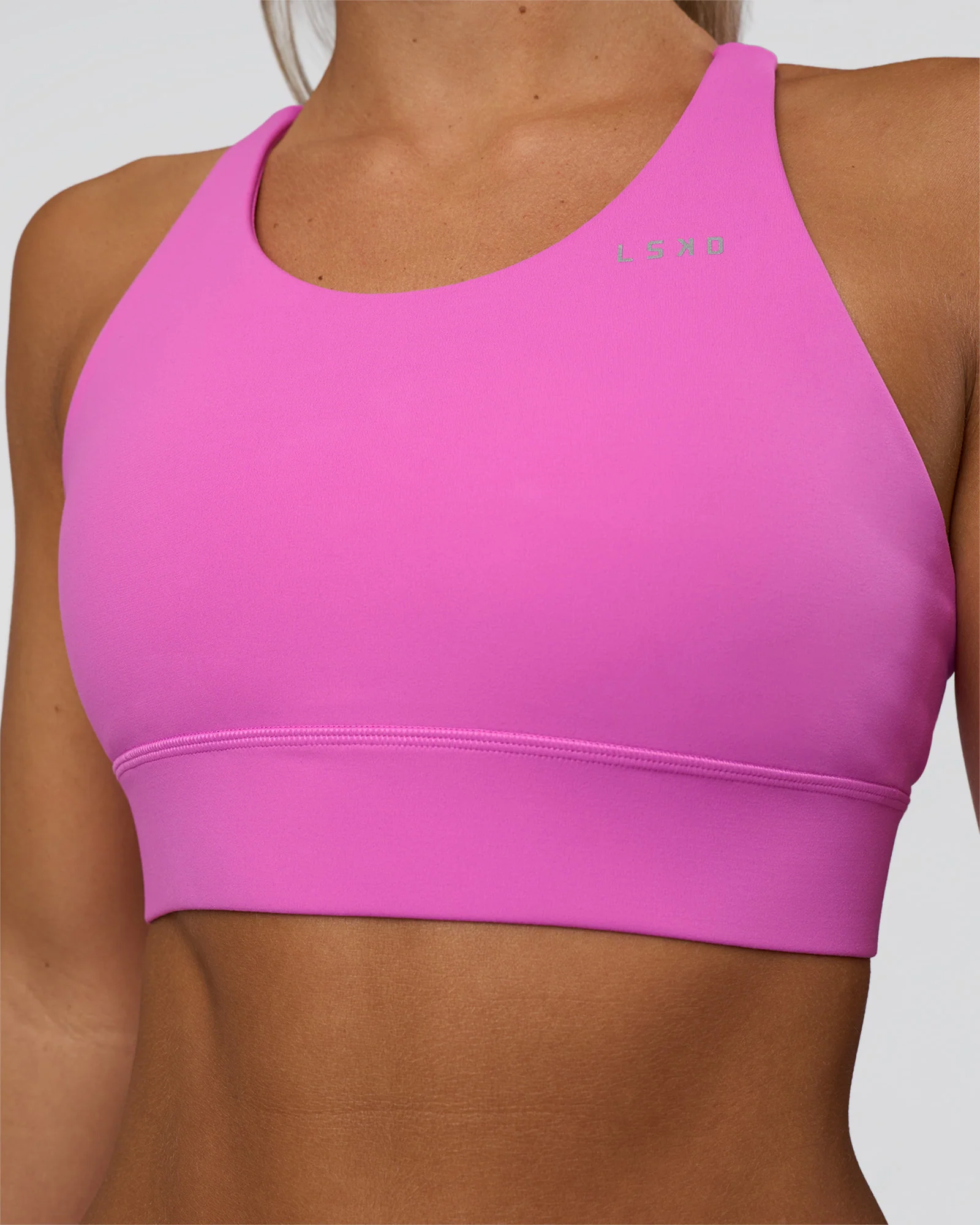 Accelerate Split Strap Sports Bra - Ultra Fuchsia