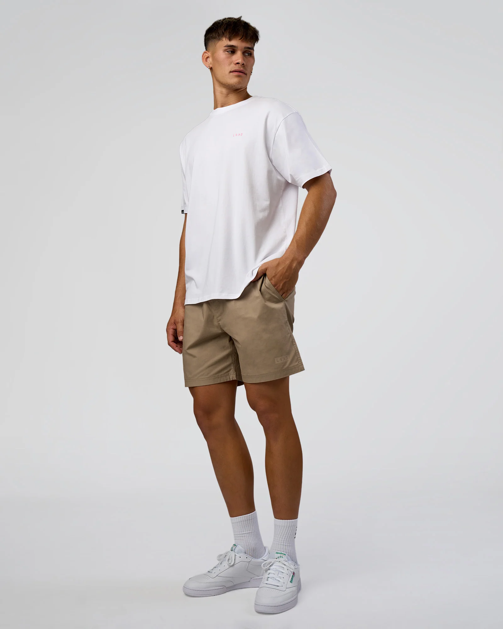 Dare To Think FLXCotton Tee Oversize - White-Candy Pink 6 Dare To Think FLXCotton Tee Oversize - White-Candy Pink