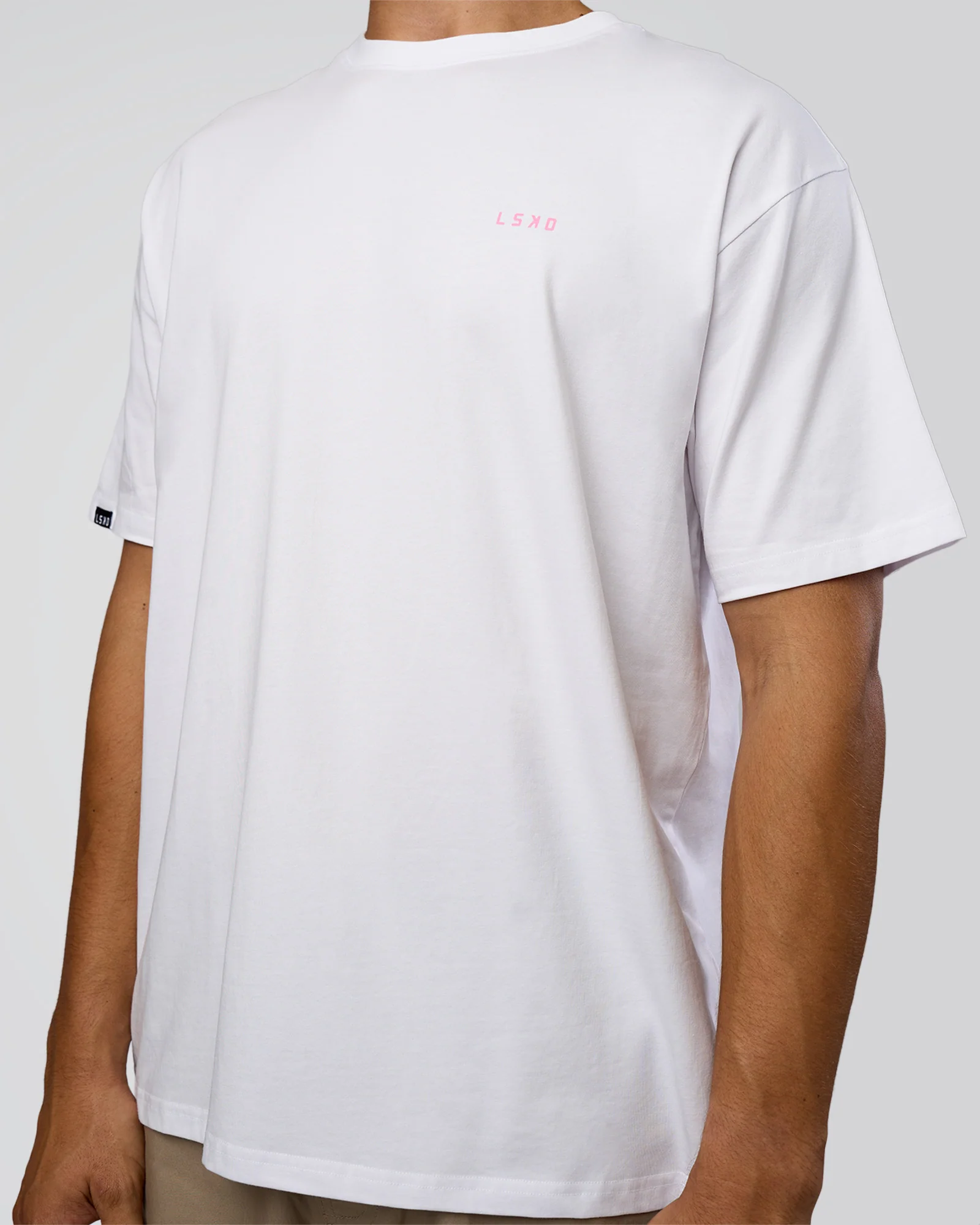 Dare To Think FLXCotton Tee Oversize - White-Candy Pink 8 Dare To Think FLXCotton Tee Oversize - White-Candy Pink