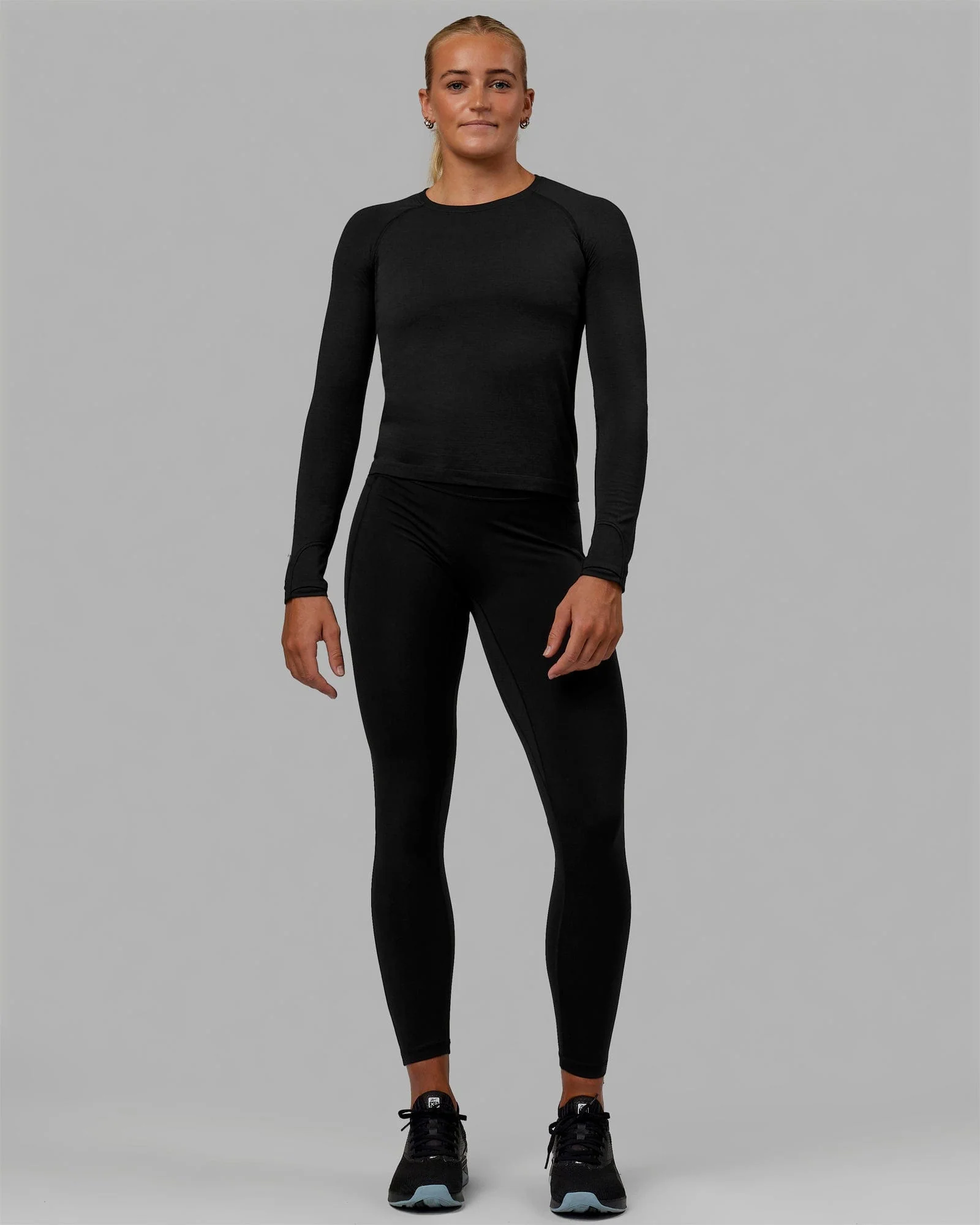 AeroFLX+ Seamless Long Sleeve Tee - Black Marl