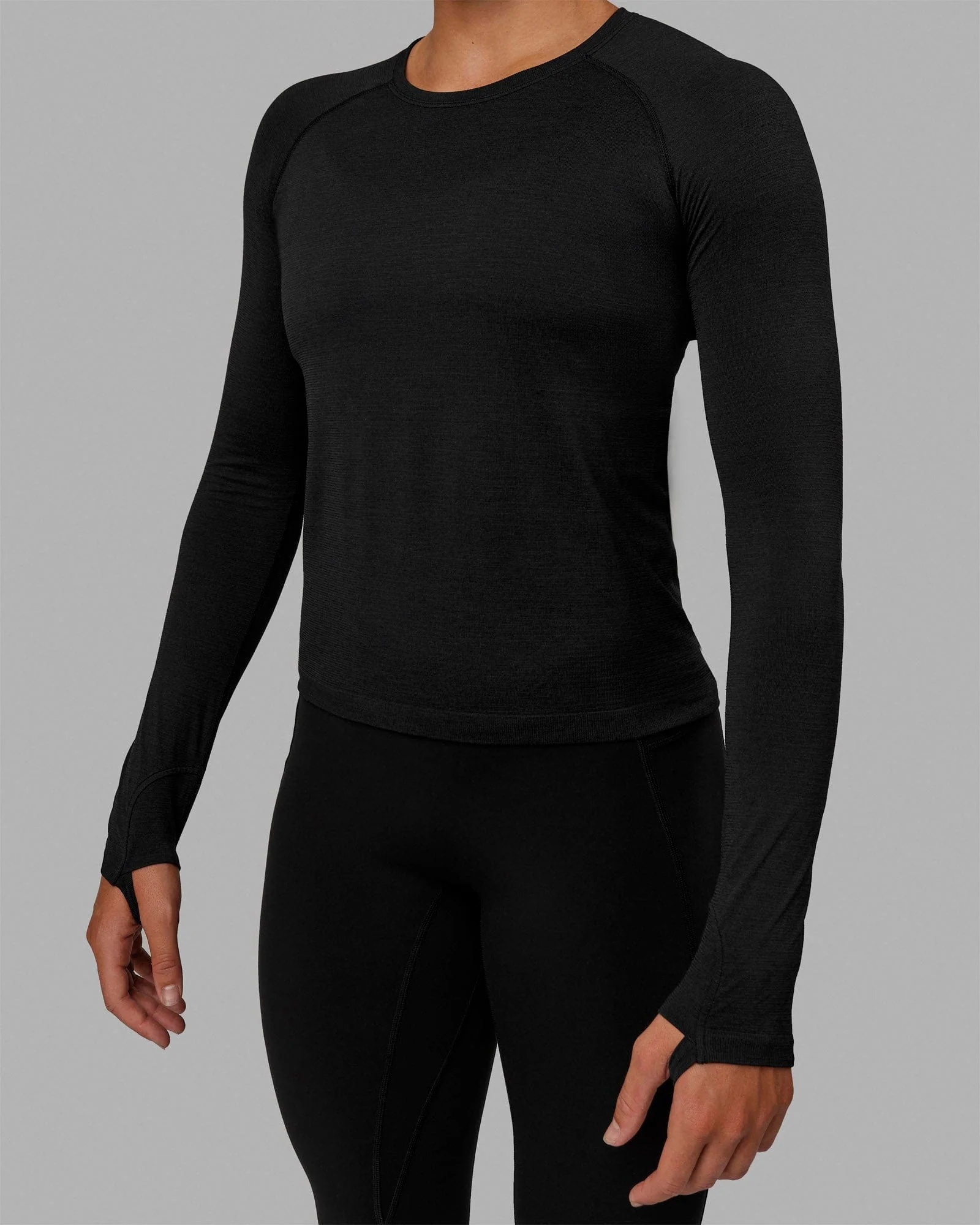 AeroFLX+ Seamless Long Sleeve Tee - Black Marl
