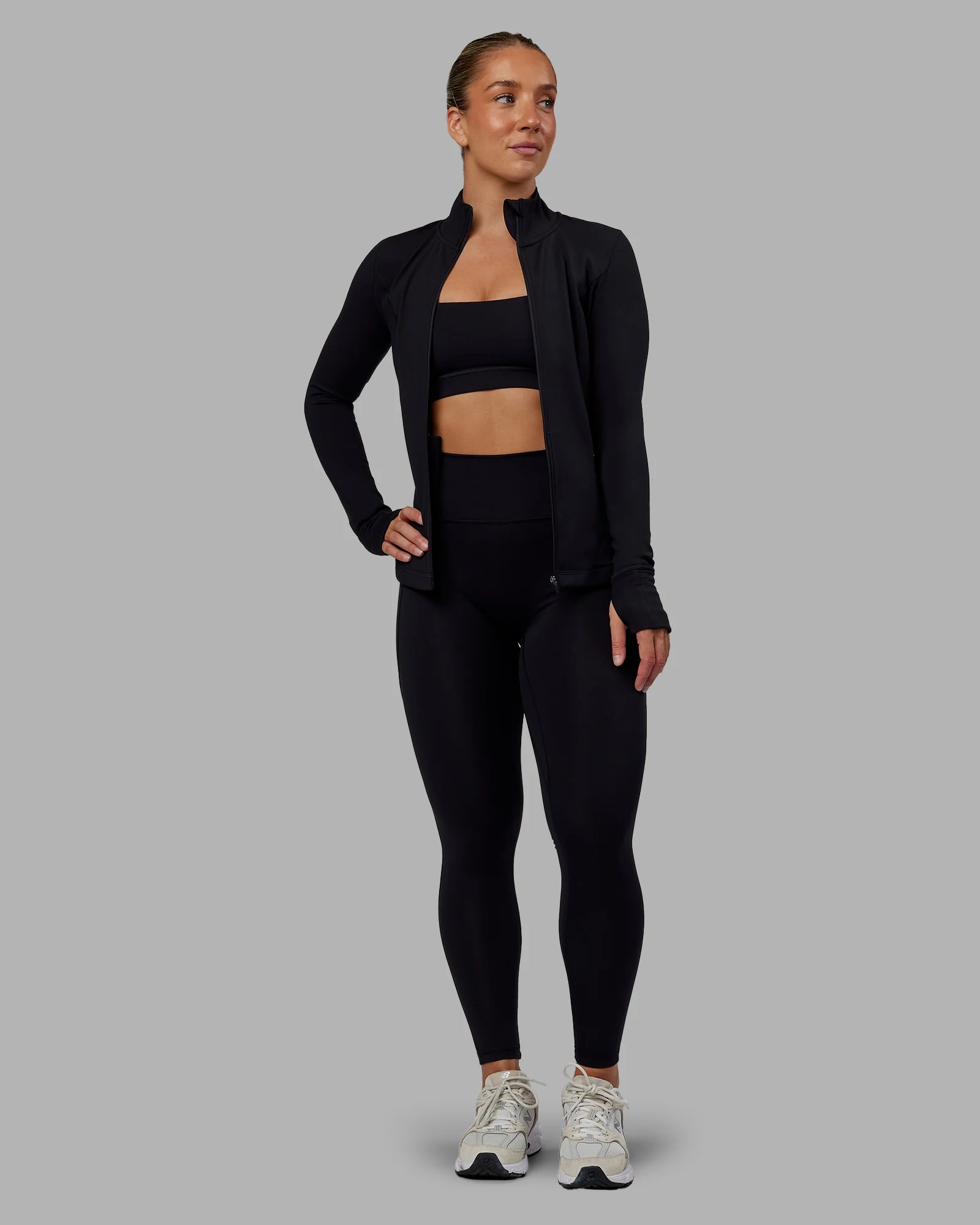 Stride Zip Through Jacket - Black