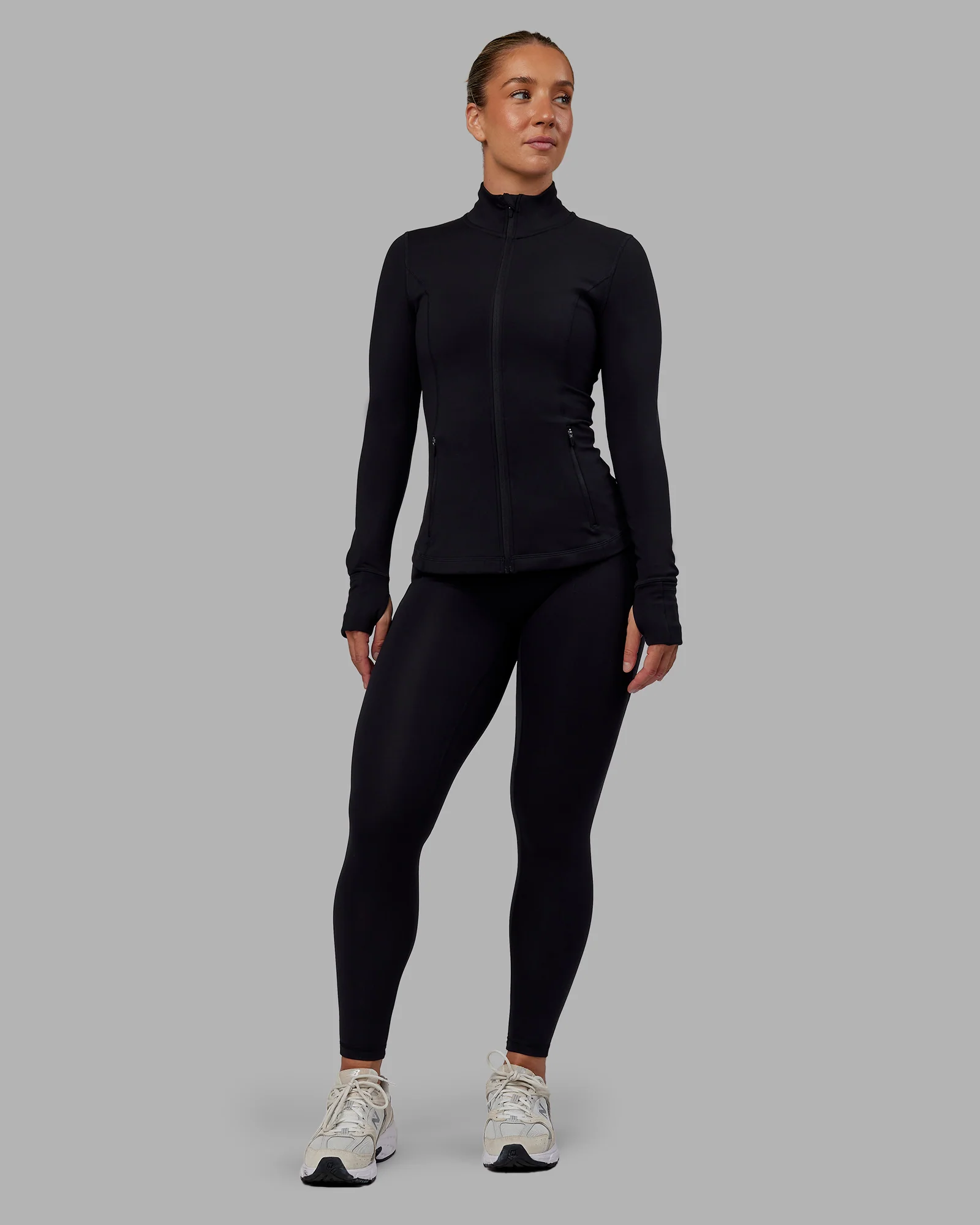 Stride Zip Through Jacket - Black