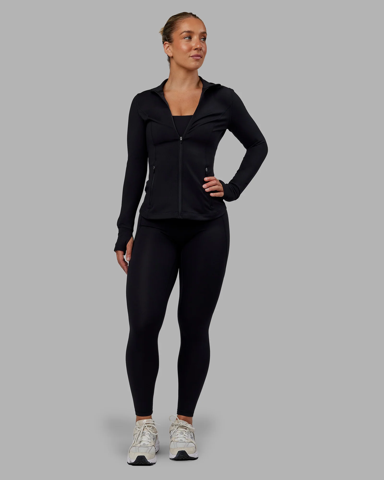 Stride Zip Through Jacket - Black