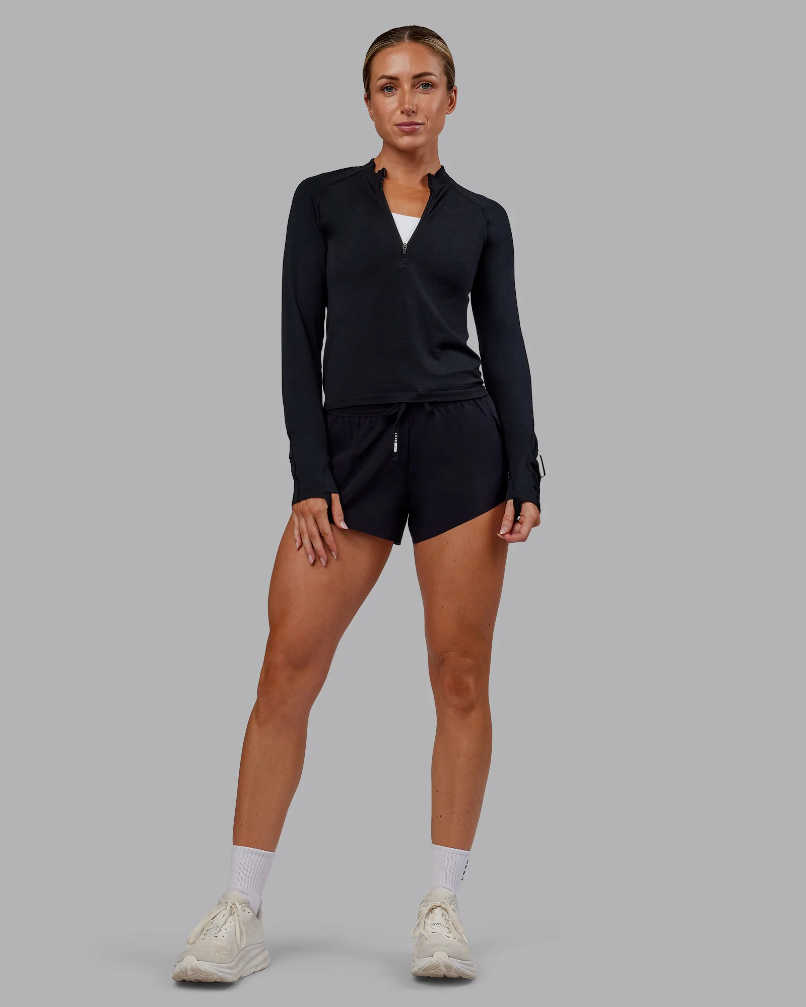 AeroFLX+ Long Sleeve Half Zip - Black Marl 5 AeroFLX+ Long Sleeve Half Zip - Black Marl