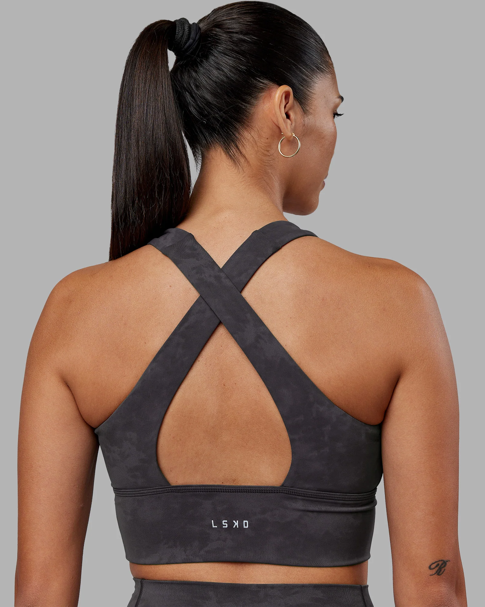 Evoke Longline Sports Bra - Dark Storm Wash