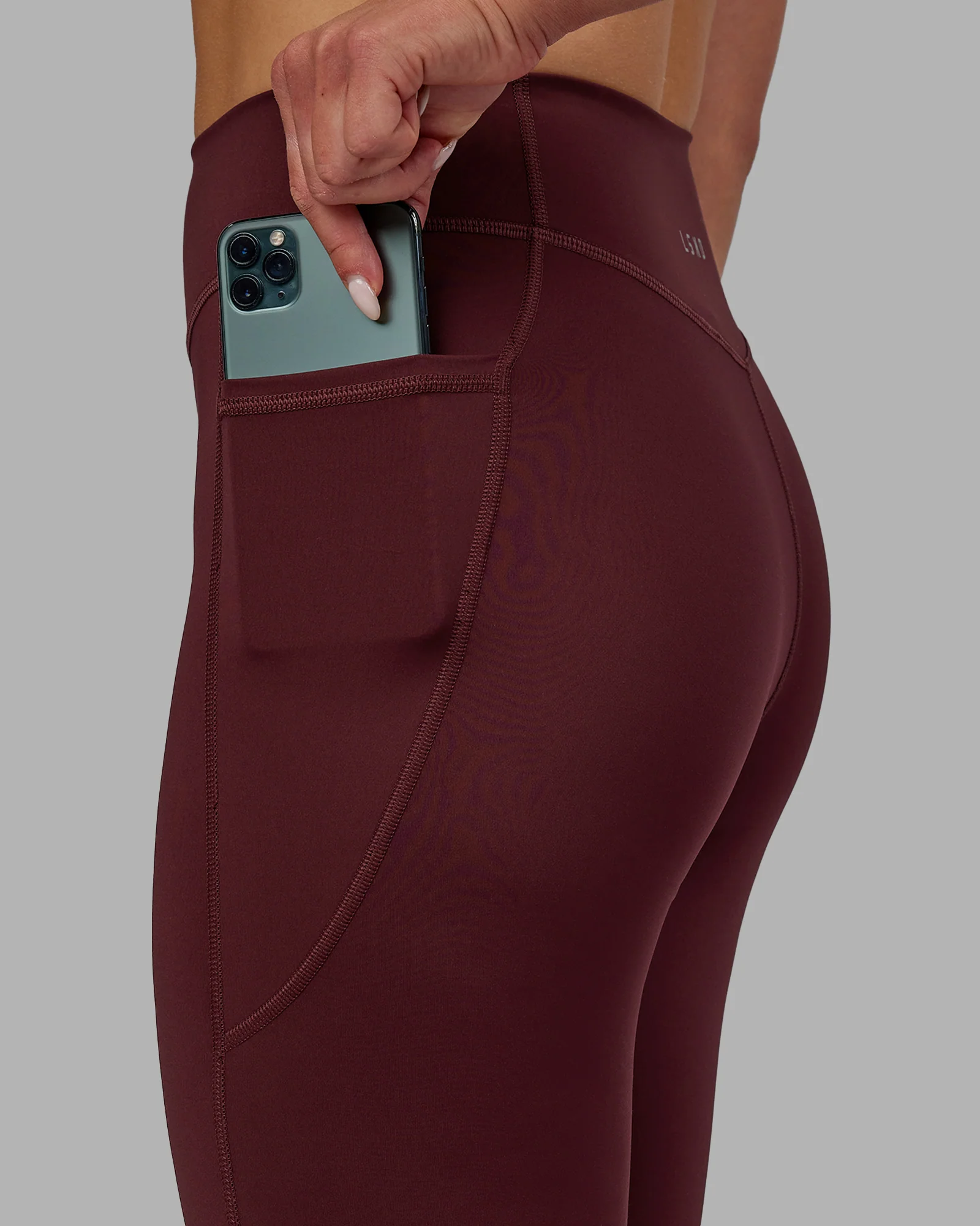 Elite High-Rise 7/8 Legging Pockets - Dark Cherry 4 Elite High-Rise 7/8 Legging Pockets - Dark Cherry