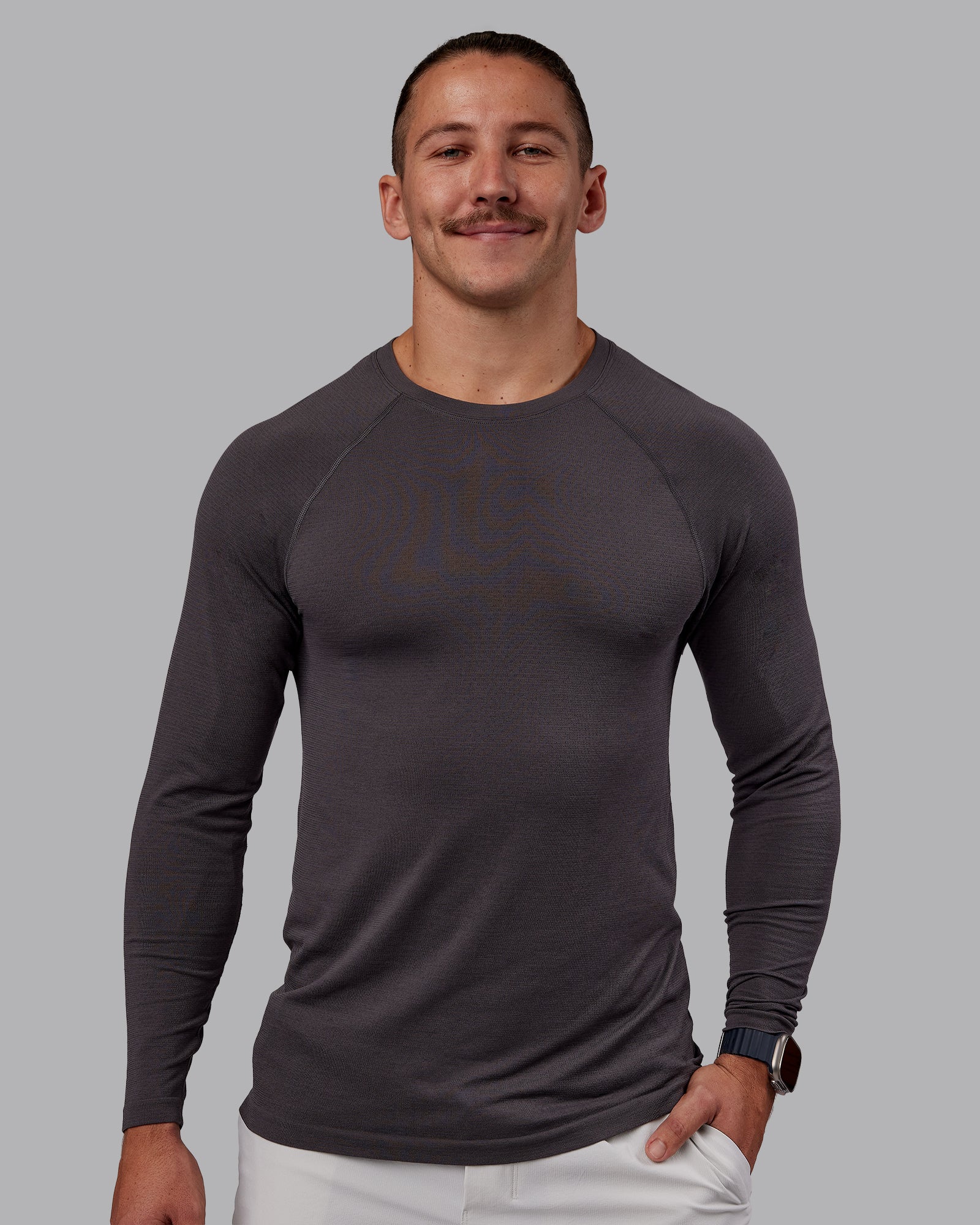 AeroFLX+ Seamless Long Sleeve Tee - Dark Storm/Dark Storm