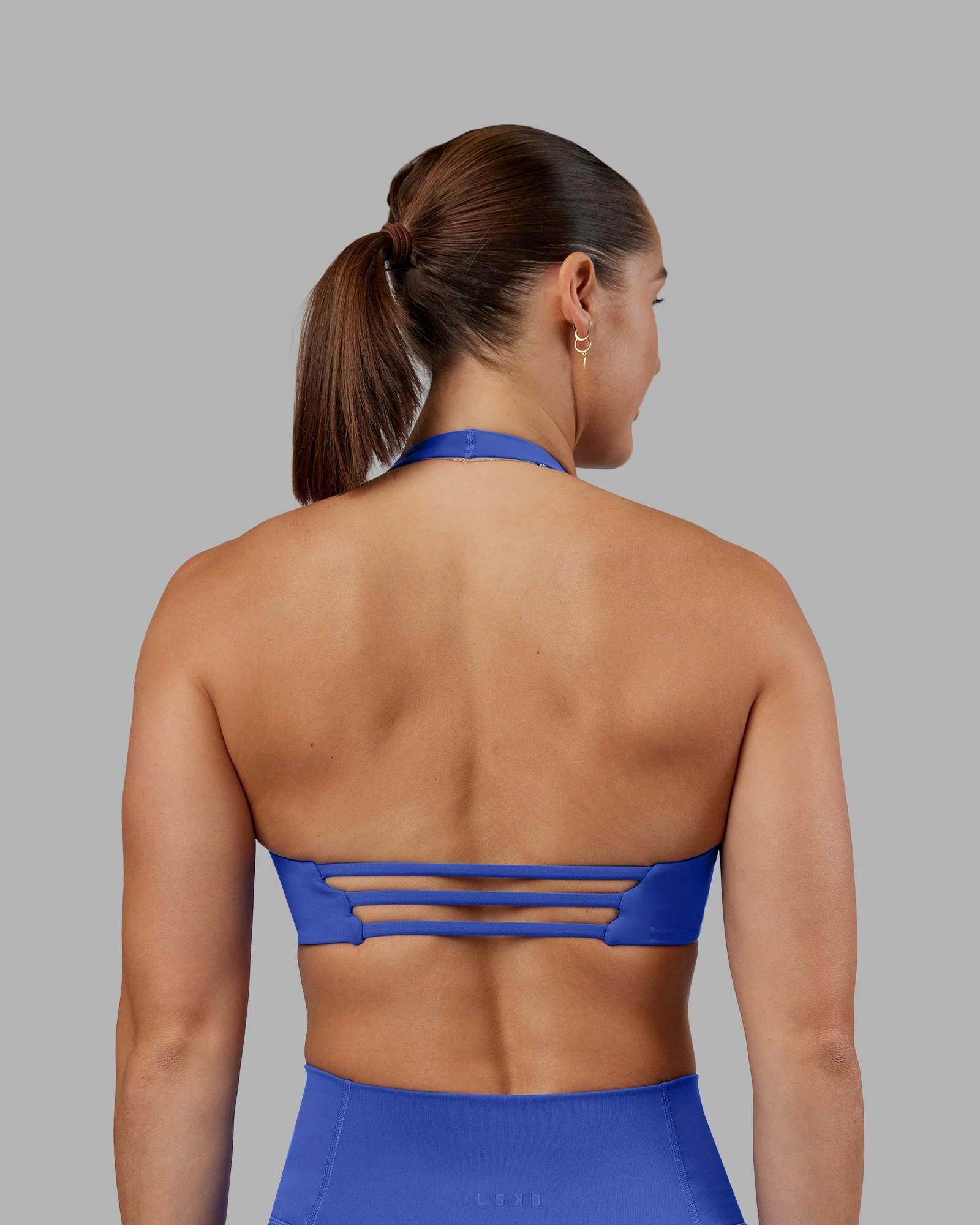 Abs Agile Halter Sports Bra - Power Cobalt