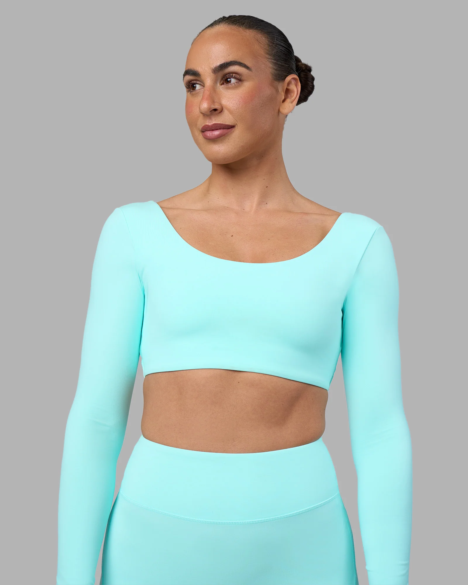 Aria Long Sleeve Sports Bra - Island Paradise