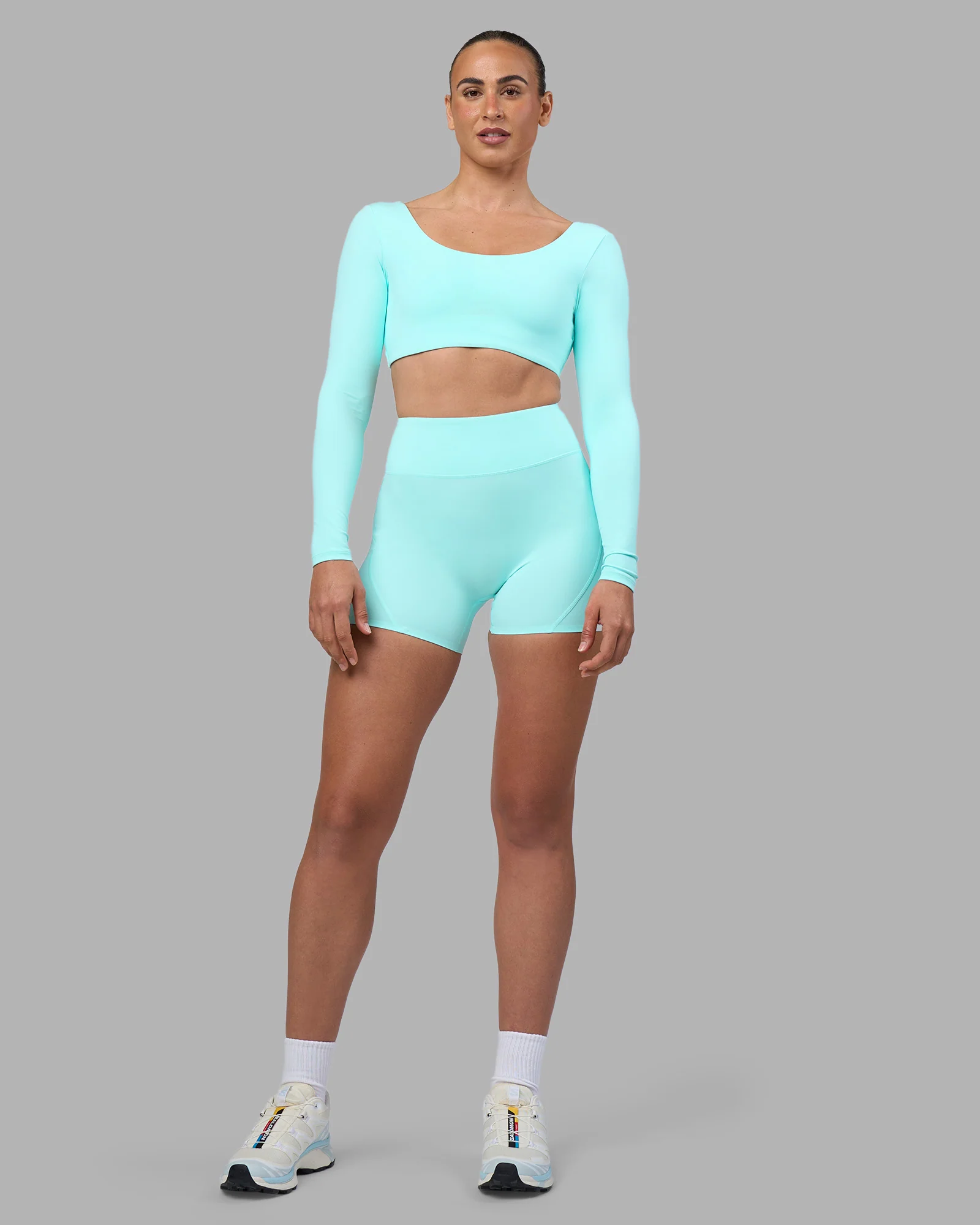 Aria Long Sleeve Sports Bra - Island Paradise