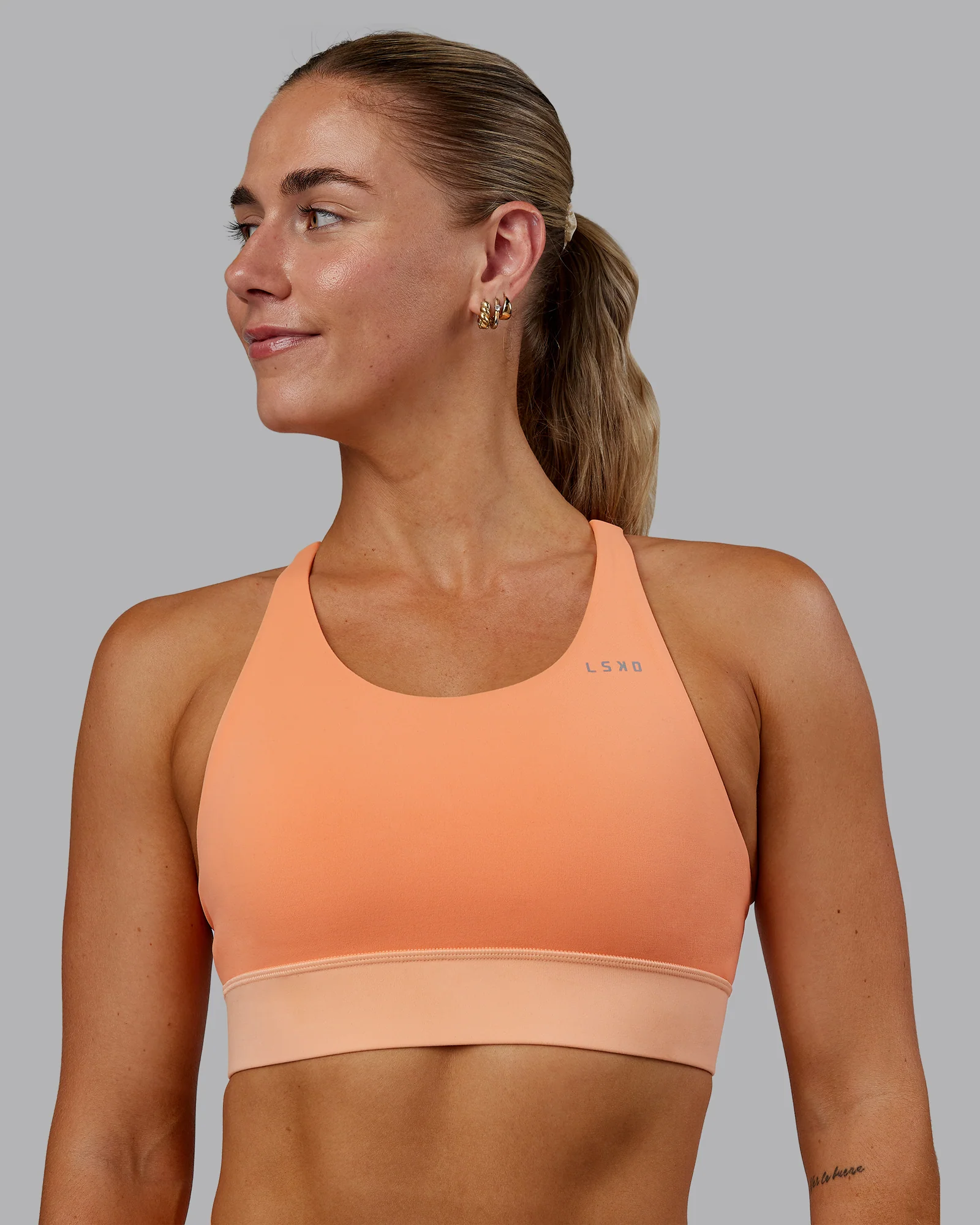 Accelerate Sports Bra - Cantaloupe Colourblock