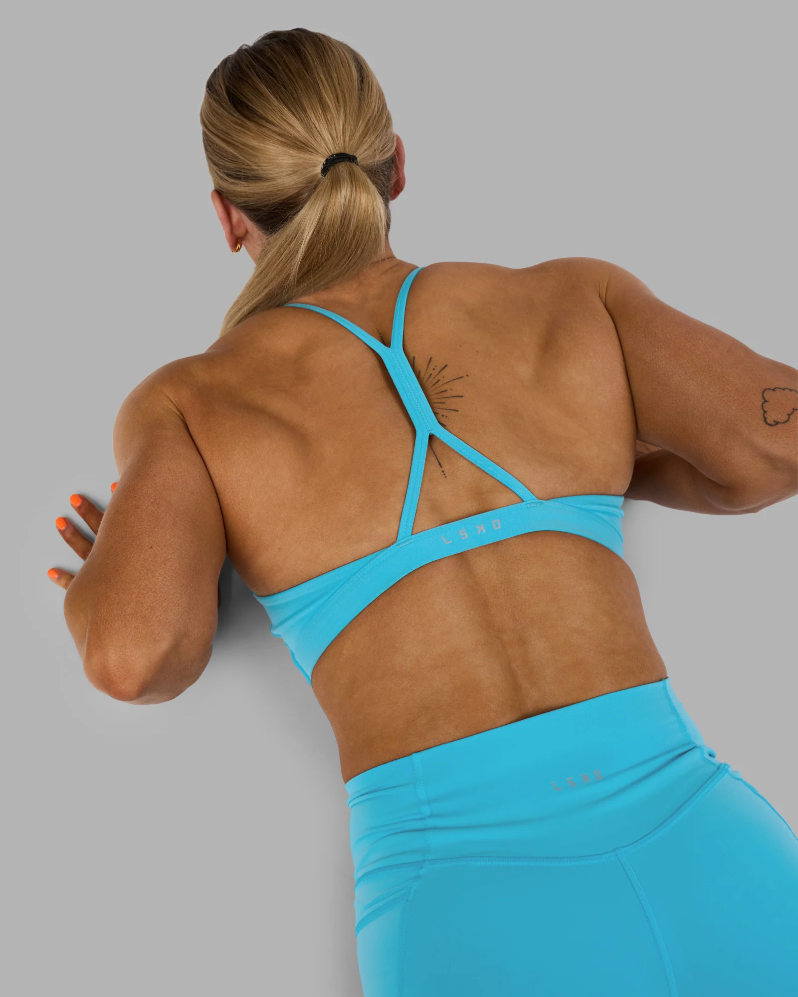 AMRAP High Neck Sports Bra - Blue Atoll 3 AMRAP High Neck Sports Bra - Blue Atoll