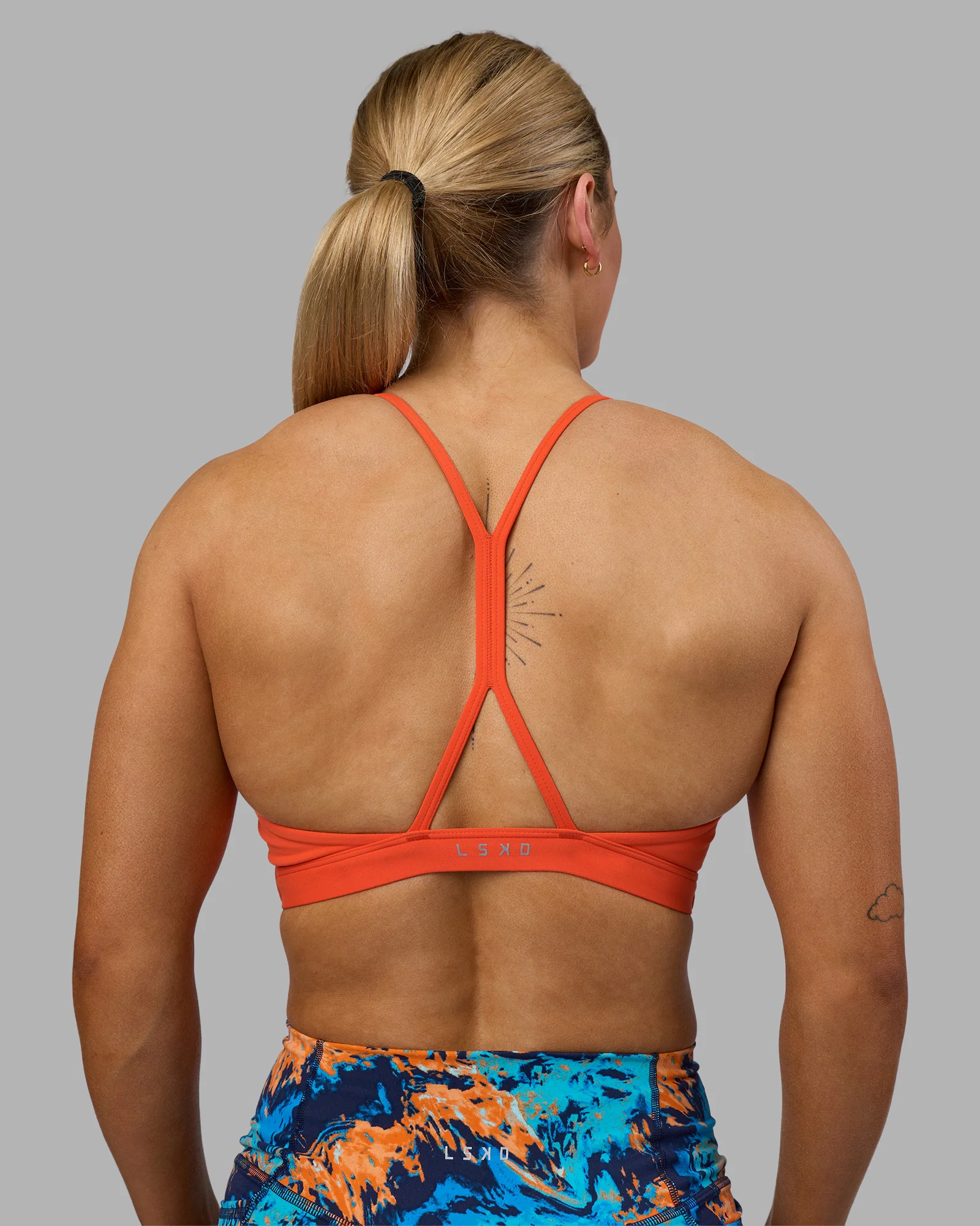 AMRAP High Neck Sports Bra - Ultra Orange